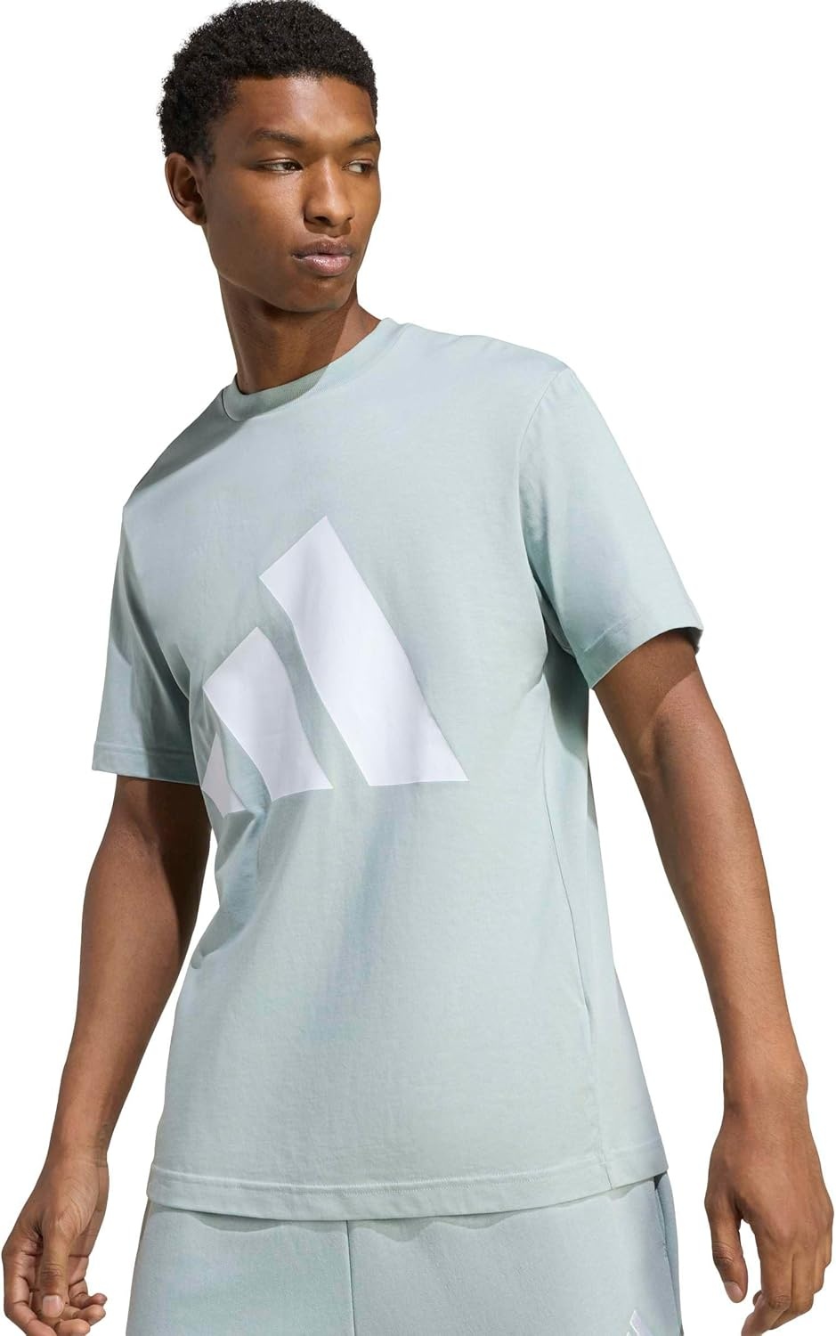 image:imageadidas Mens Essentials Big Logo TShirtWonder SageWhite