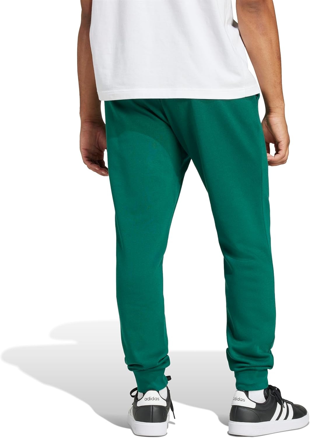 image:imageadidas Mens Essentials FeelCozy Fleece PantsCollegiate GreenBlack