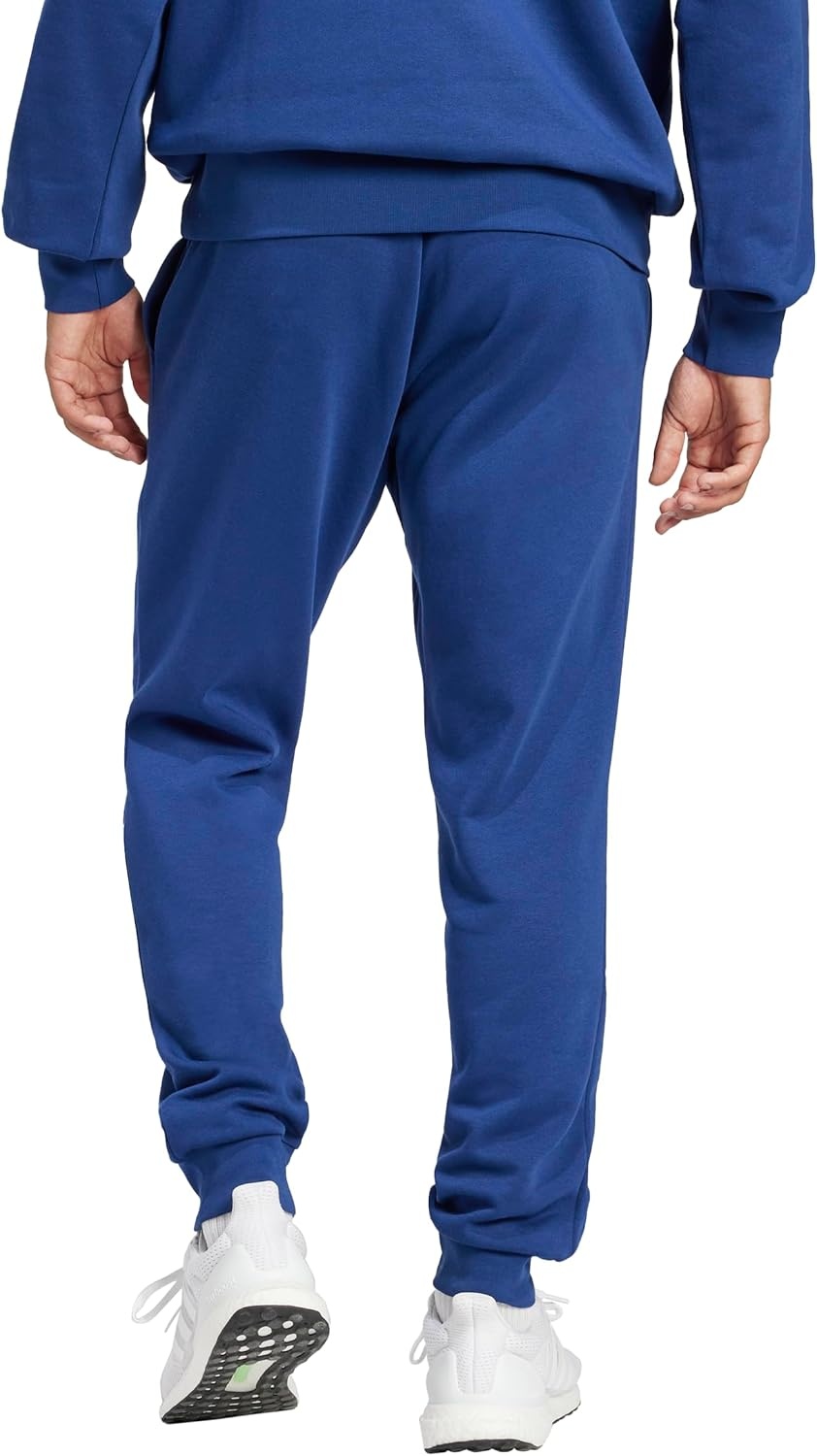 image:imageadidas Mens Essentials FeelCozy Fleece PantsDark BlueWhite