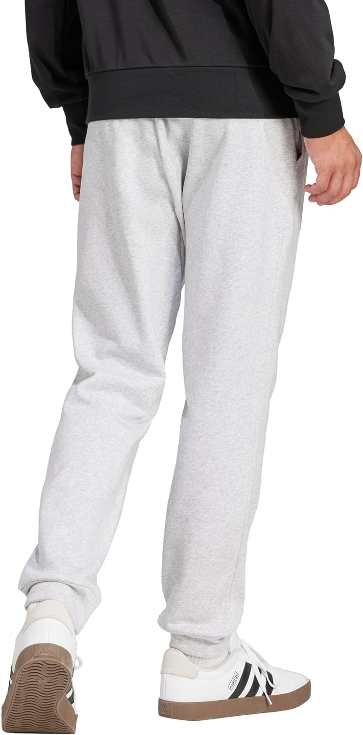 image:imageadidas Mens Essentials FeelCozy Fleece PantsLight Grey HeatherBlack