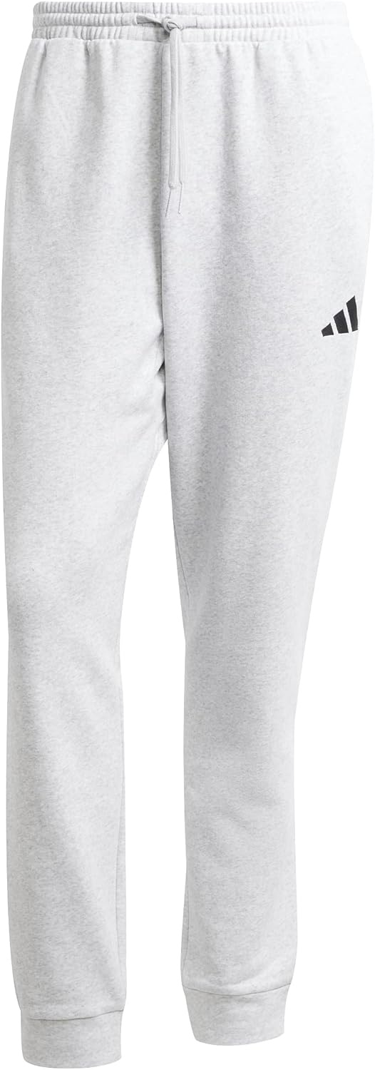 image:imageadidas Mens Essentials FeelCozy Fleece PantsLight Grey HeatherBlack