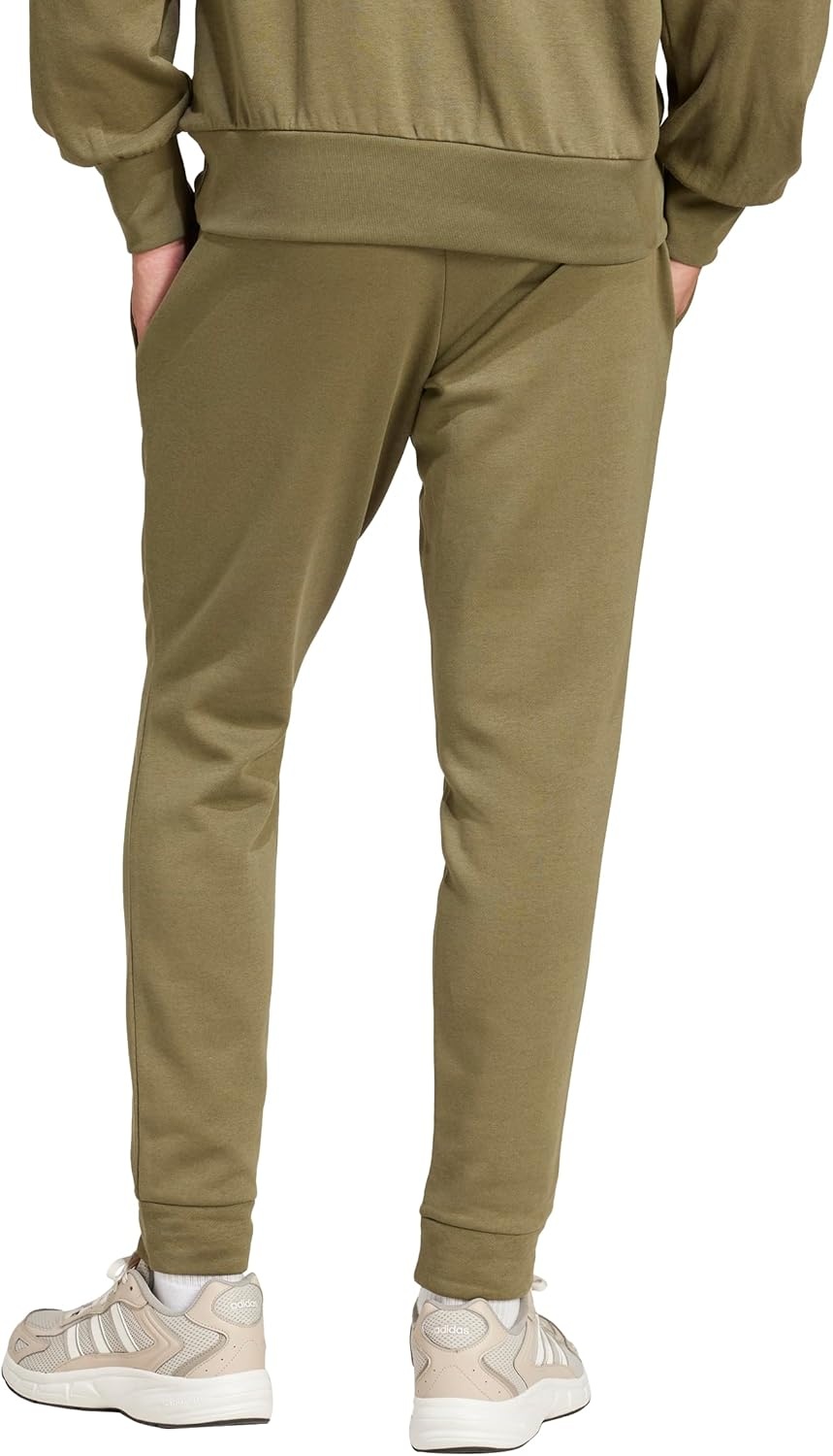 image:imageadidas Mens Essentials FeelCozy Fleece PantsOlive StrataBlack