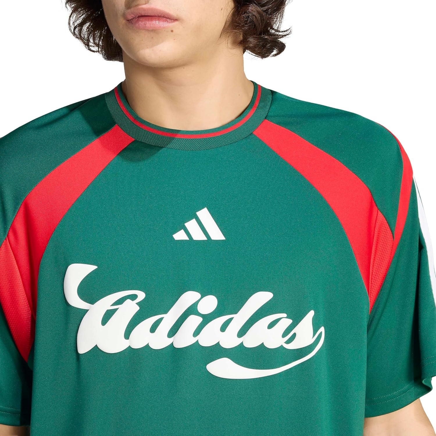 image:imageadidas Mens Mexico World Cup 2026 ApparelTeam Dark GreenBetter ScarletWhite