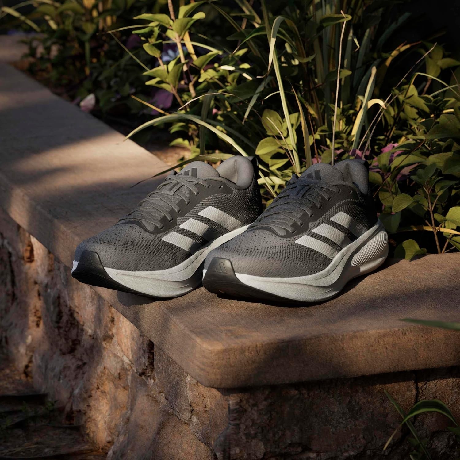 image:imageadidas Mens Response Pace Running Sneakers Shoes RedBlackWhiteMatte Silver