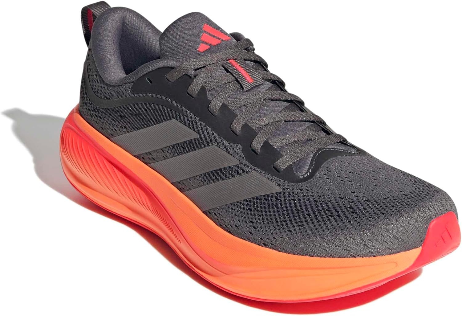image:imageadidas Mens Response Pace Running Sneakers Shoes RedGreyIron MetallicBlack