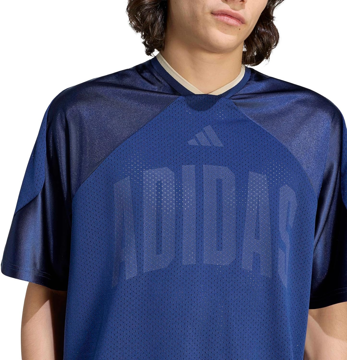 image:imageadidas Mens Stadium Graphic Mesh TShirtDark Blue