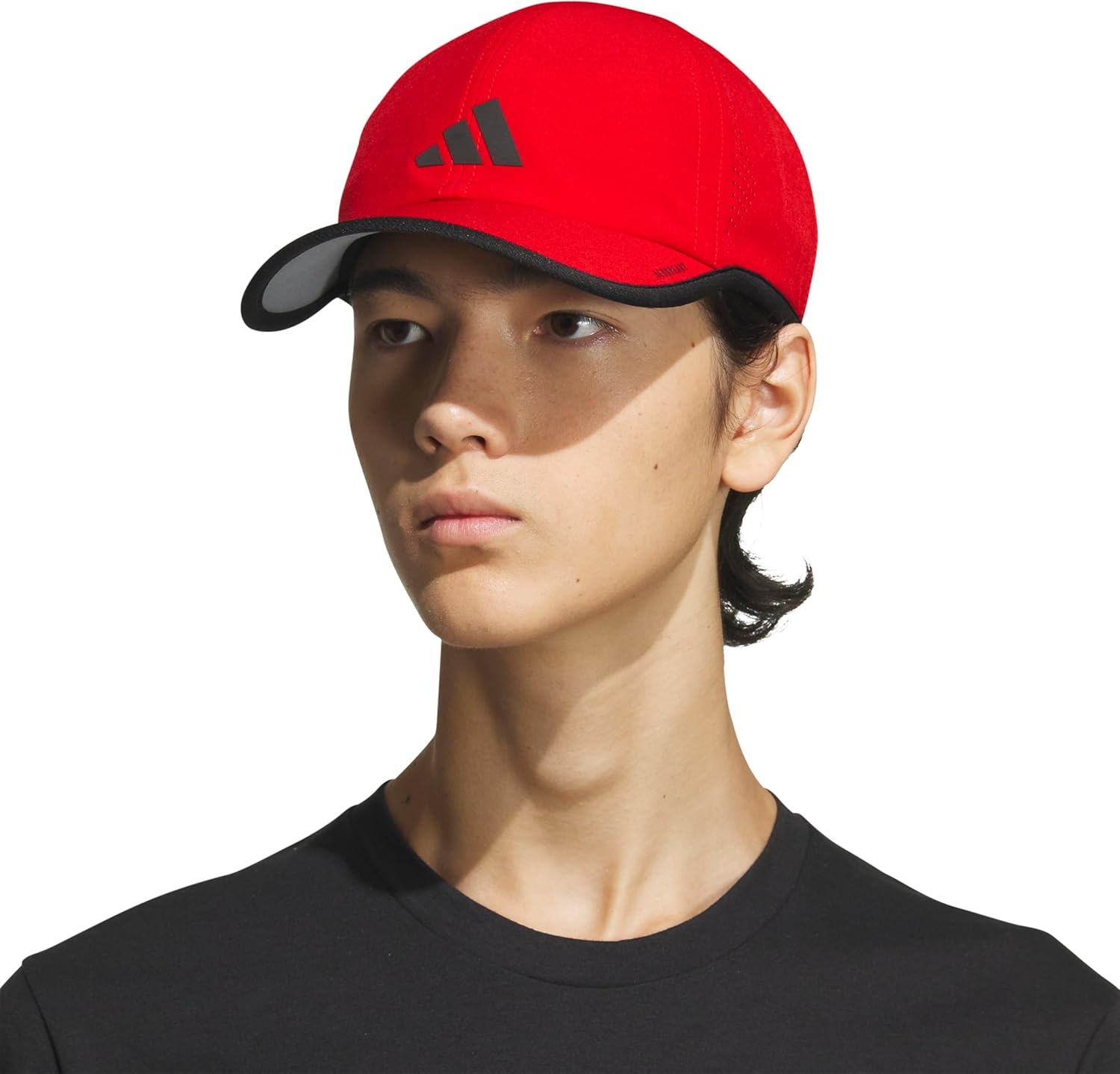 image:imageadidas Mens Superlite Hat Lightweight MoistureWicking Cap for Workout and TrainingBetter ScarletBlack3