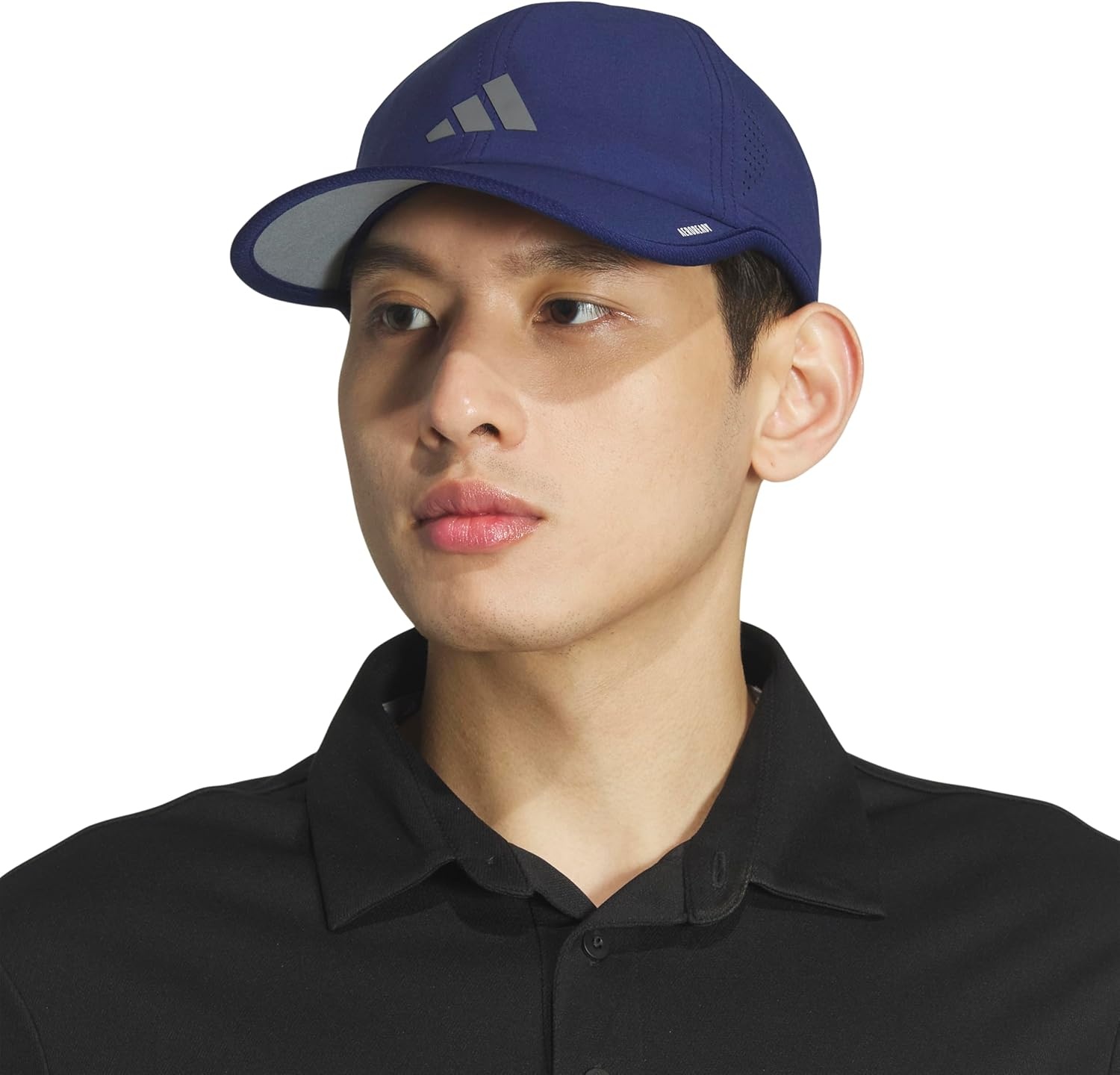 image:imageadidas Mens Superlite Hat Lightweight MoistureWicking Cap for Workout and TrainingDark BlueGrey Four3