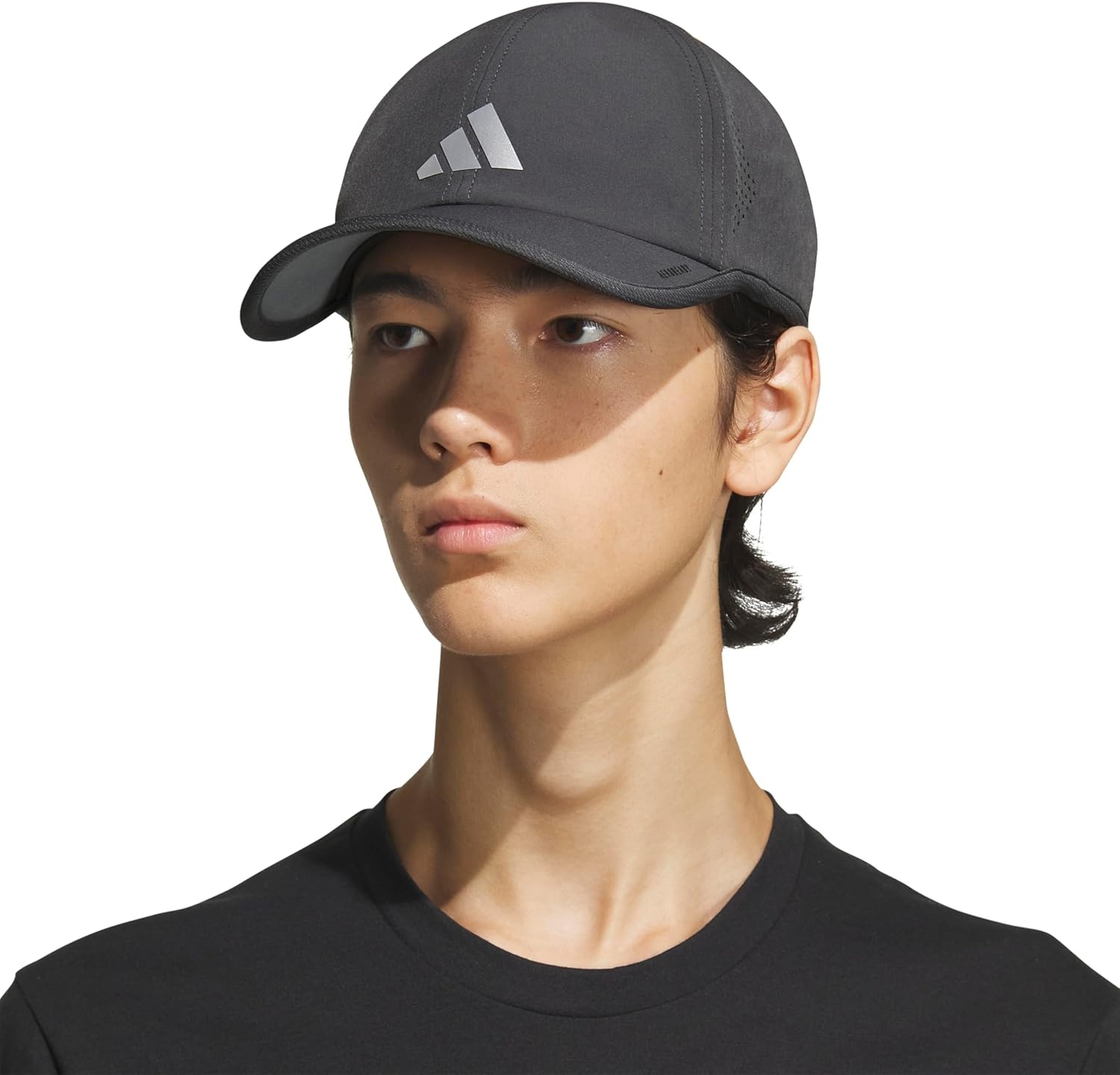 image:imageadidas Mens Superlite Hat Lightweight MoistureWicking Cap for Workout and TrainingGrey SixSilver Metallic3