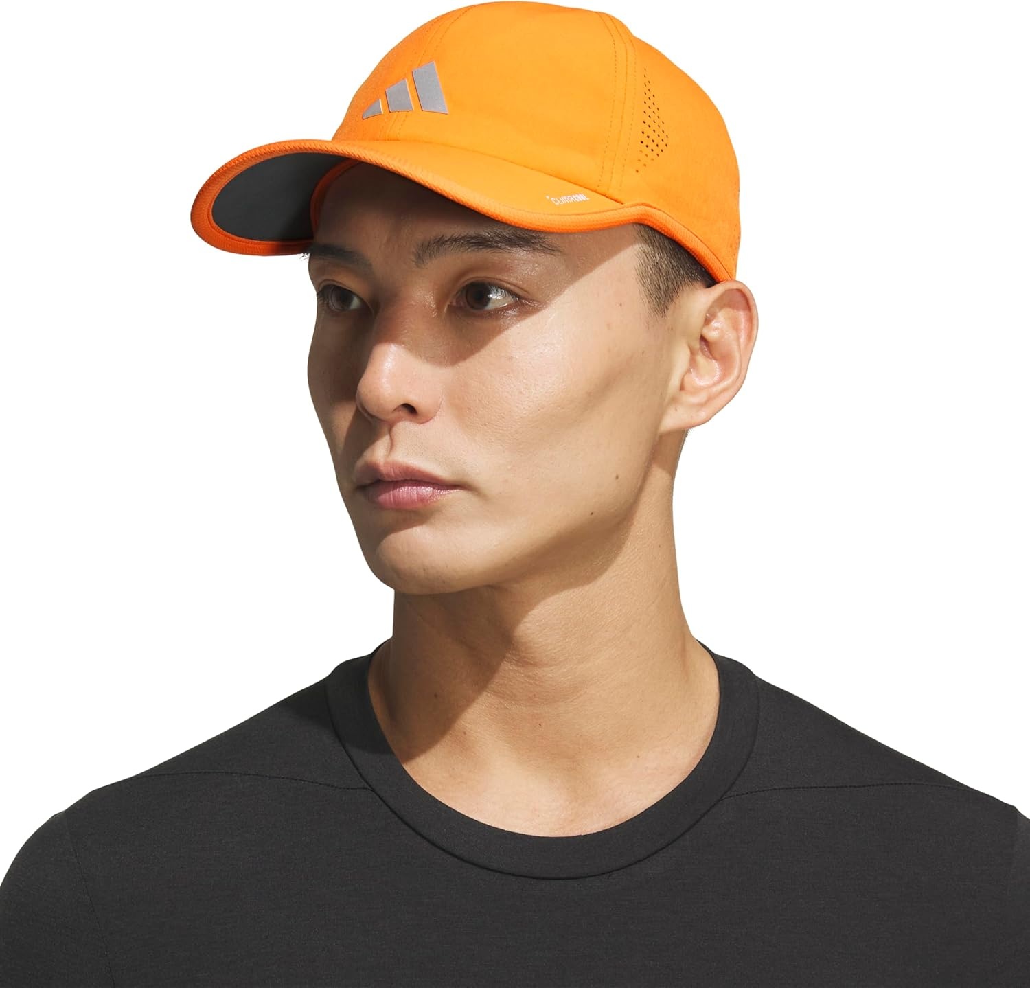 image:imageadidas Mens Superlite Hat Lightweight MoistureWicking Cap for Workout and TrainingPure OrangeSilver MetallicWhite3