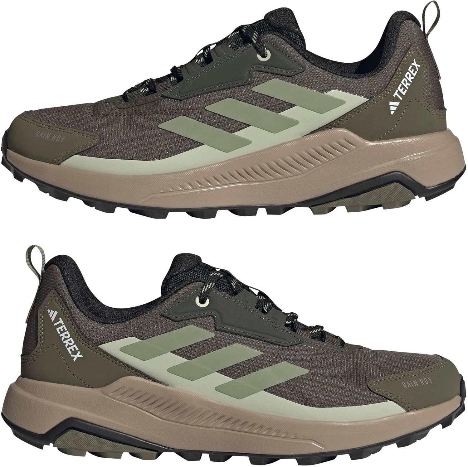 image:imageadidas Mens Terrex Anylander Hiking ShoesShadow OliveTent GreenHalo Green