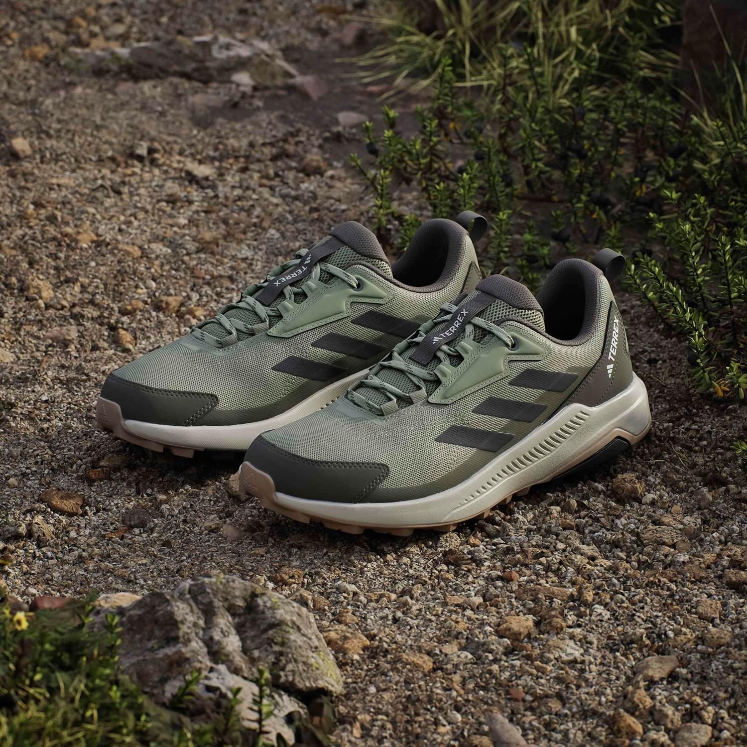 image:imageadidas Mens Terrex Anylander Hiking ShoesTent GreenCarbonOlive Strata