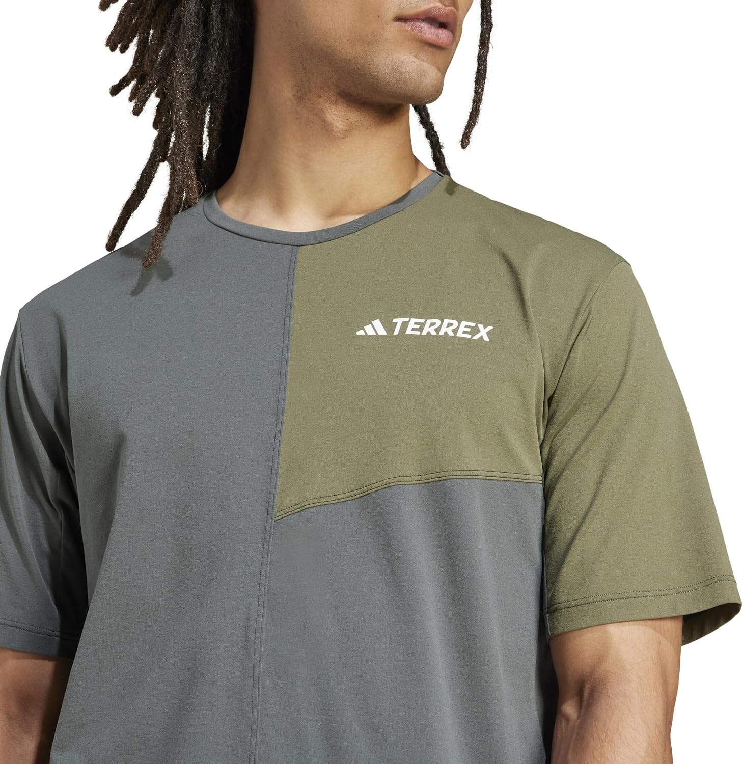 image:imageadidas Mens Terrex Multi Climacool Crew Neck Short Sleeve Athletic Casual Tops Casual BlueIvy