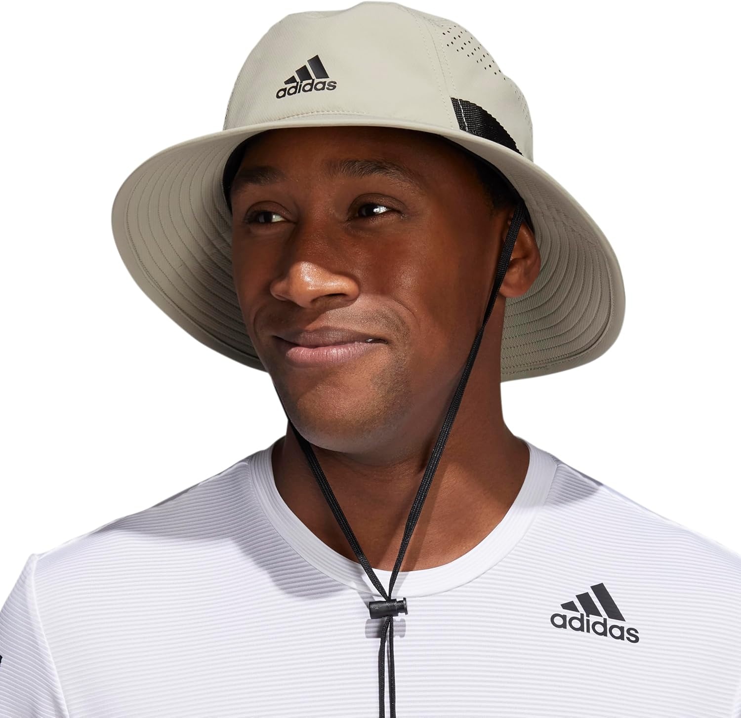 image:imageadidas Mens Victory Bucket Hat Outdoor Sun Boonie for Hiking and FishingFeather GreyBlack4