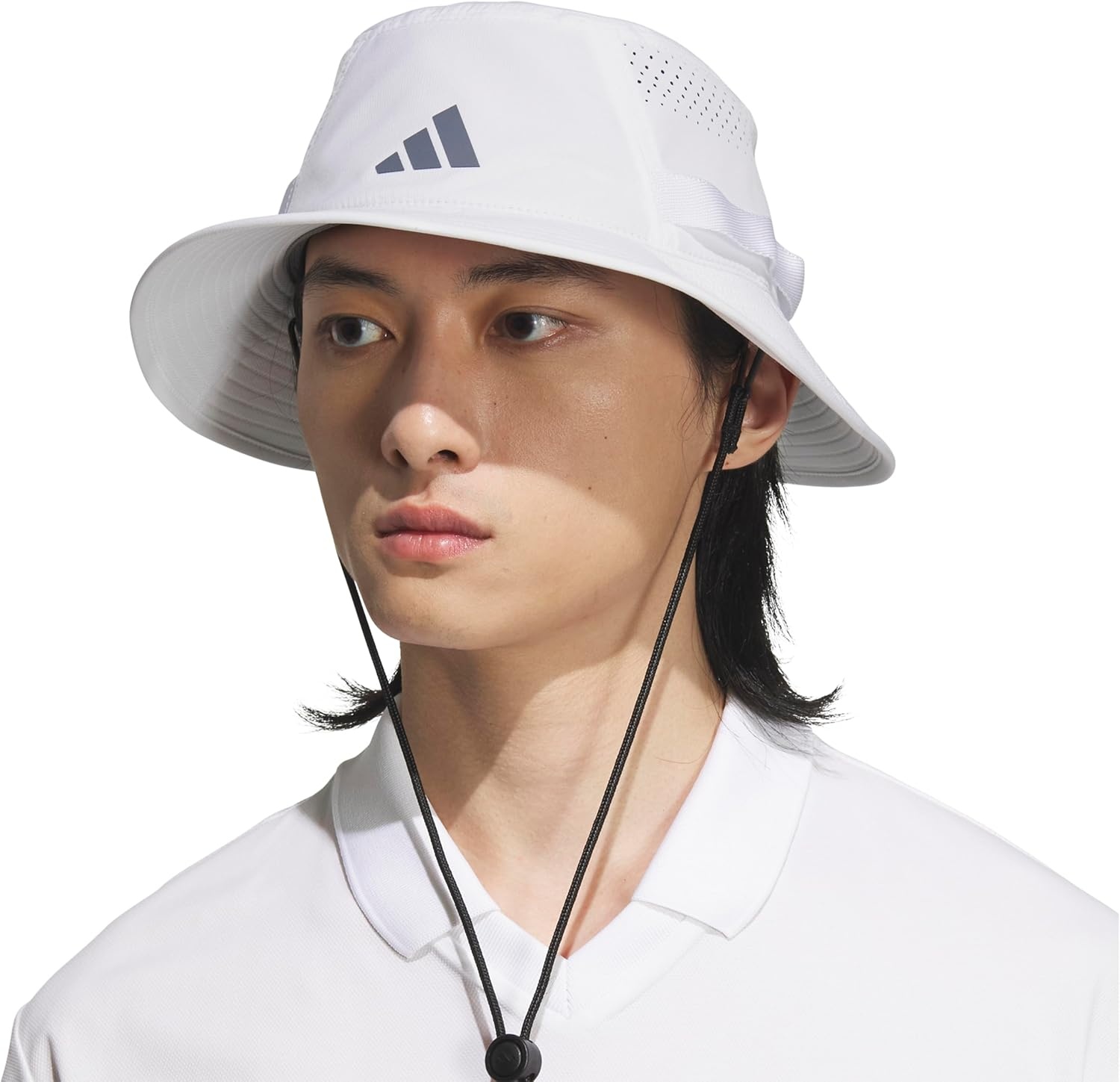 image:imageadidas Mens Victory Bucket Hat Outdoor Sun Boonie for Hiking and FishingWhiteOnix GreyBlack5