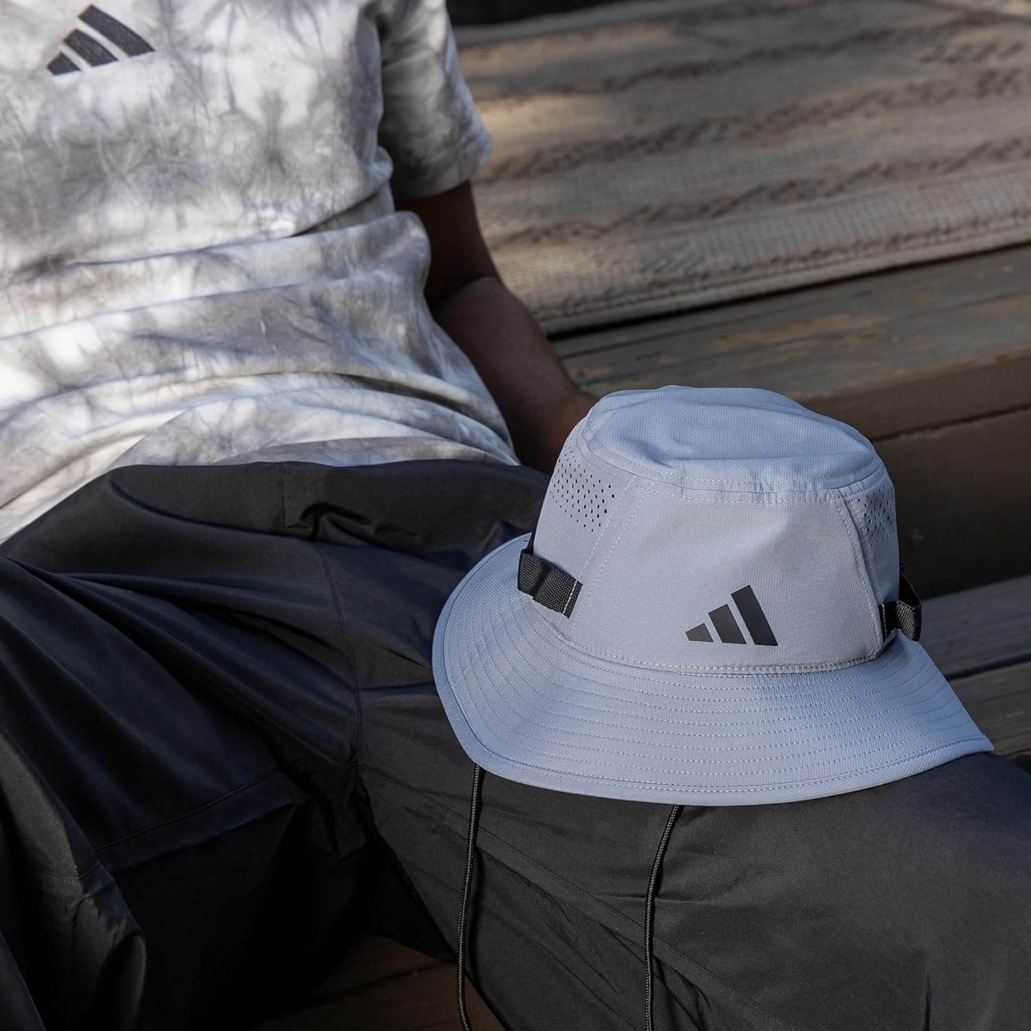 image:imageadidas Mens Victory Bucket Hat Outdoor Sun Boonie for Hiking and FishingWonder Cargo KhakiClay Grey5