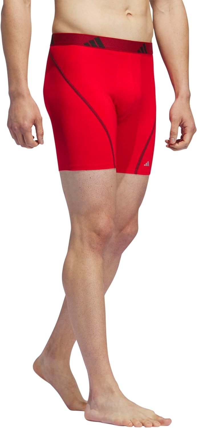image:imageadidas Performance Mesh Boxer Briefs Underwear 2PackBetter ScarletBlackOnix Grey