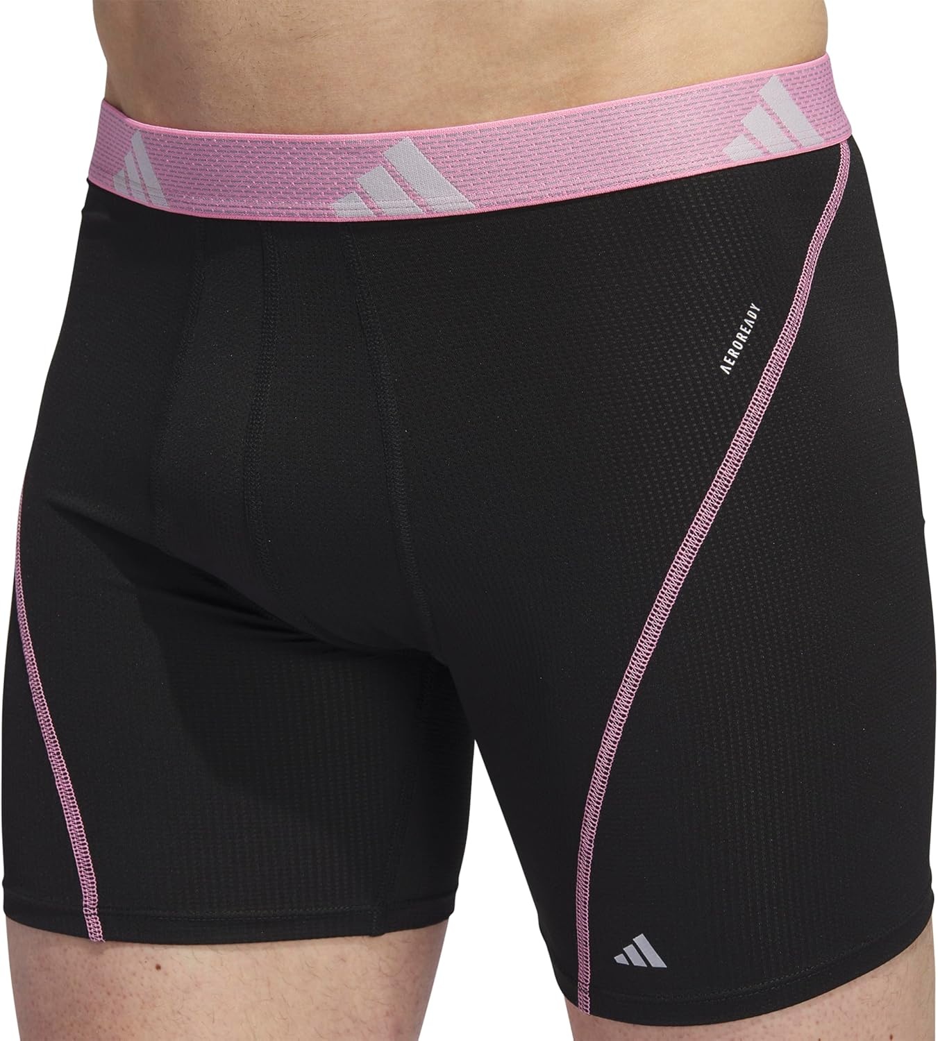 image:imageadidas Performance Mesh Boxer Briefs Underwear 2PackBlackBliss PinkSemi Blue Burst
