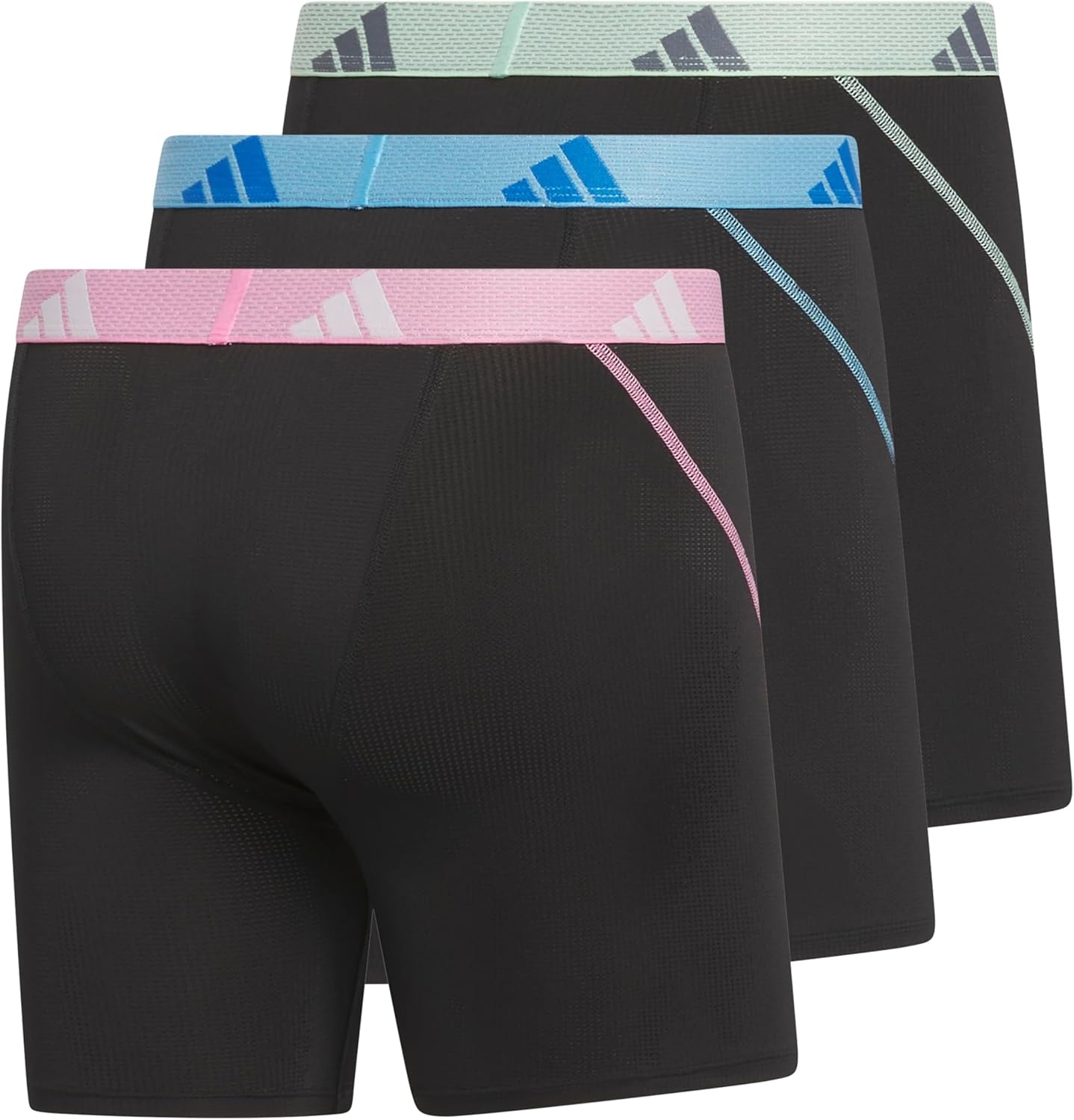 image:imageadidas Performance Mesh Boxer Briefs Underwear 2PackBlackBliss PinkSemi Blue Burst