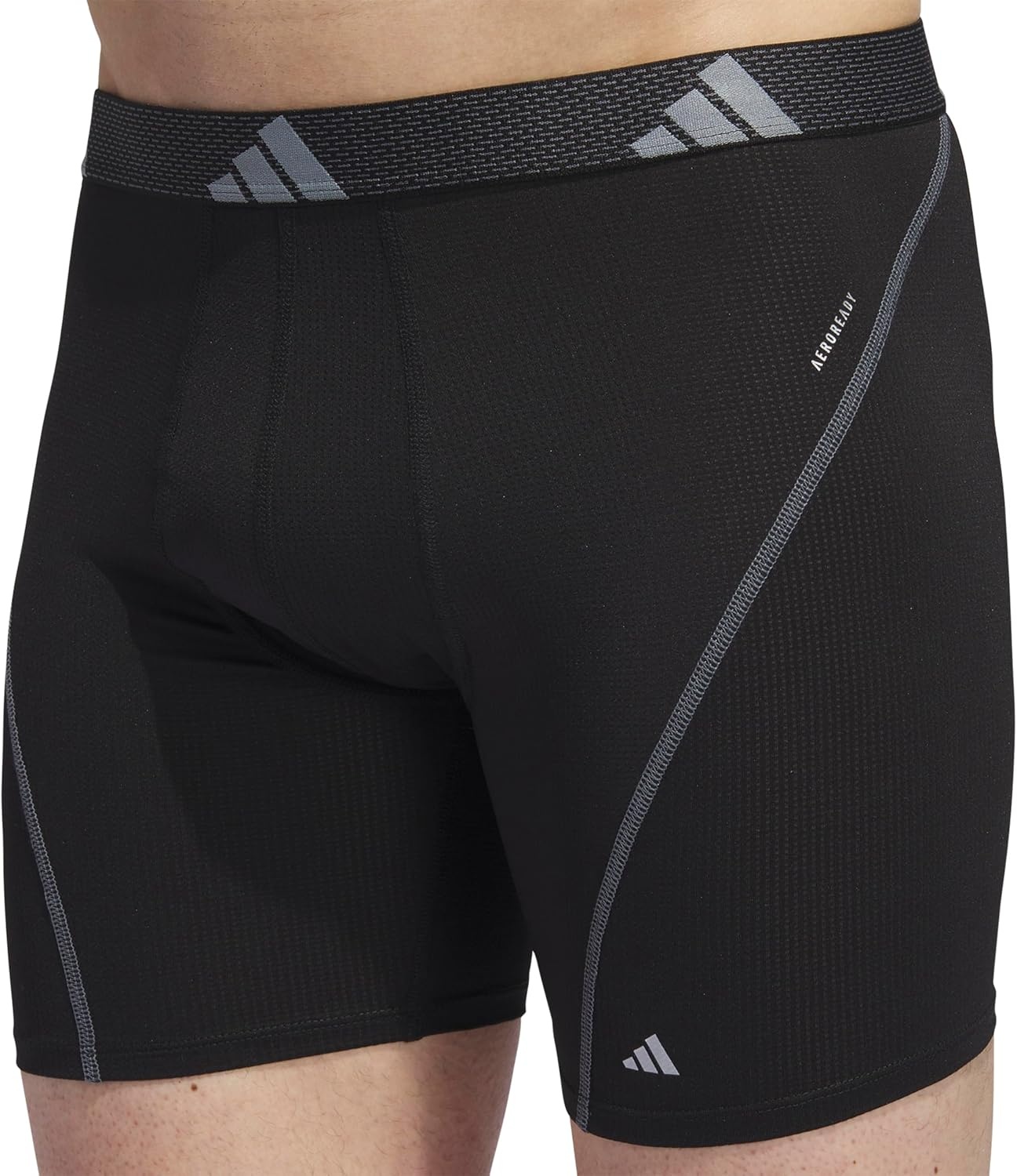image:imageadidas Performance Mesh Boxer Briefs Underwear 2PackBlackOnix GreyBlack