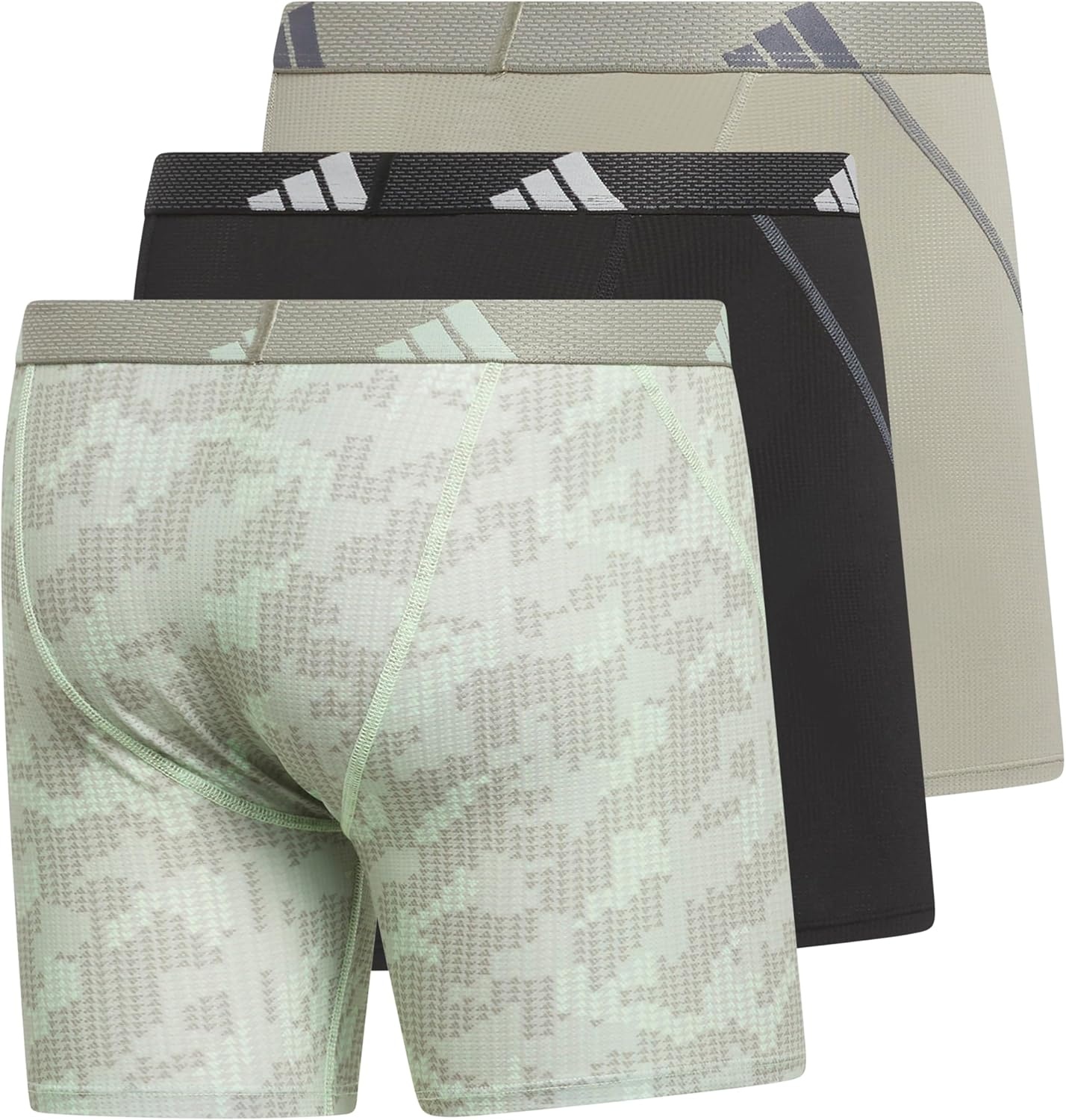image:imageadidas Performance Mesh Boxer Briefs Underwear 2PackDigi Camo Silver Pebblesemi Green SparkSilver Pebble GreySemi Green Spark
