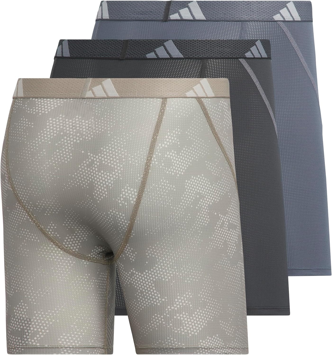 image:imageadidas Performance Mesh Boxer Briefs Underwear 2PackDrift Wonder Aluminaputty BeigeCarbon GreyOnix Grey