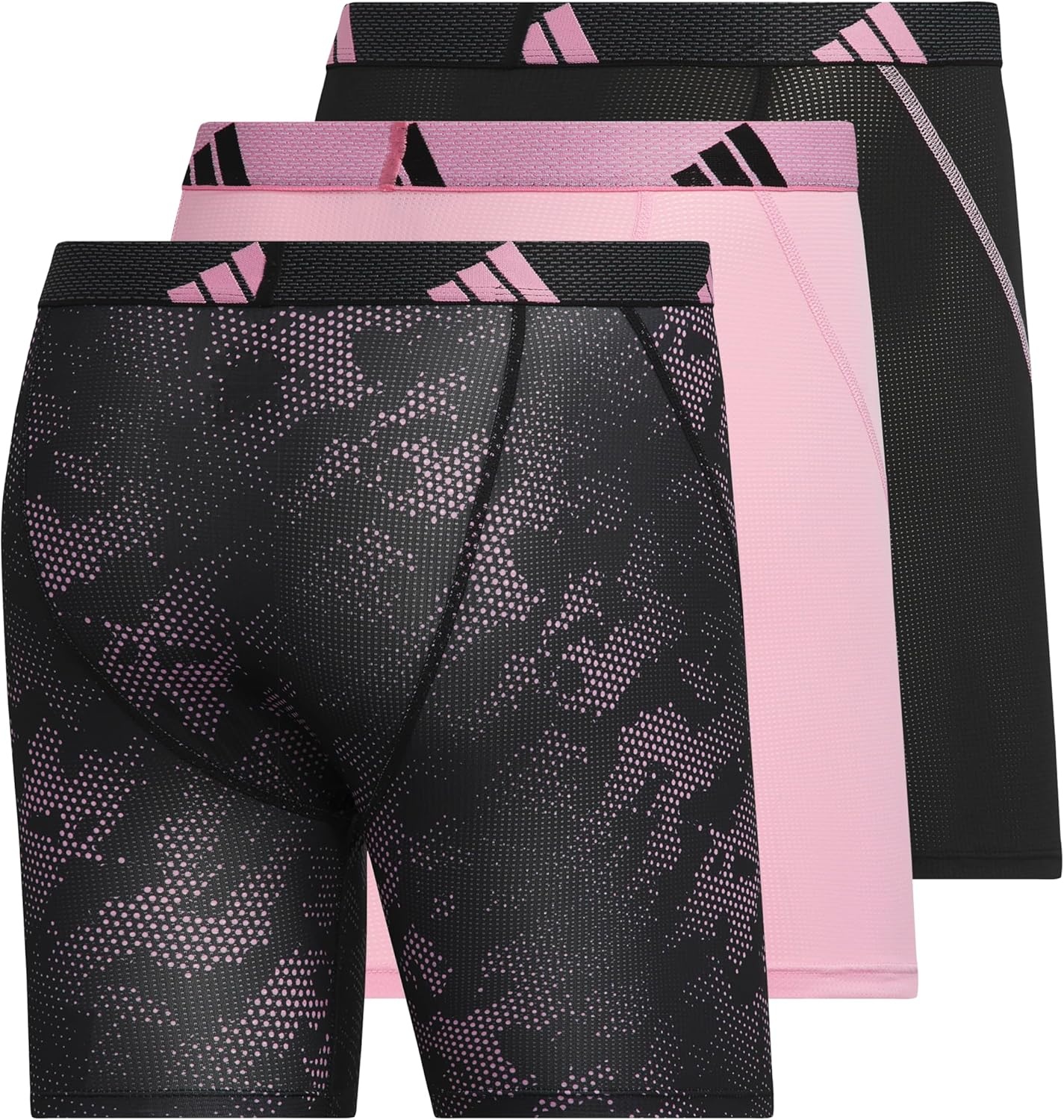 image:imageadidas Performance Mesh Boxer Briefs Underwear 2PackDrifttrue PinkblackTrue PinkBlack