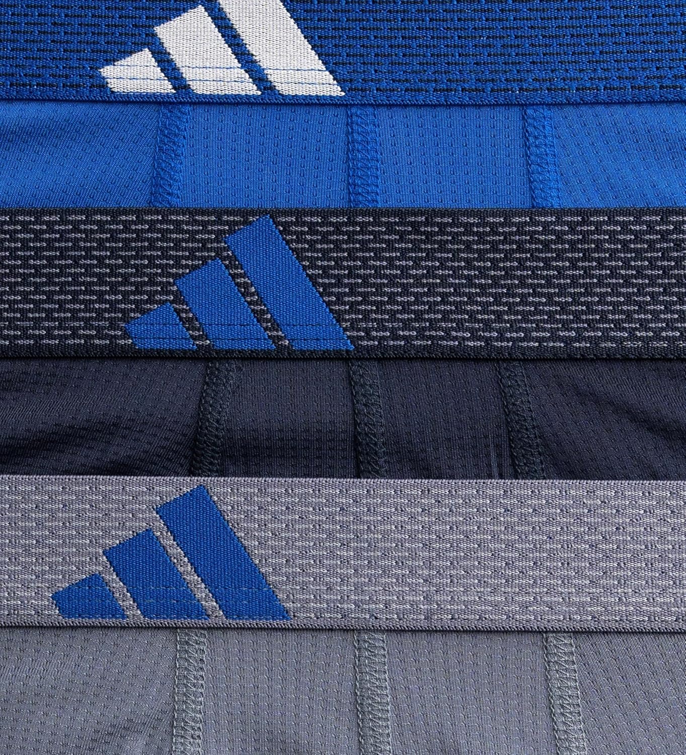 image:imageadidas Performance Mesh Boxer Briefs Underwear 2PackTeam Royal BlueLegend Ink BlueOnix Grey