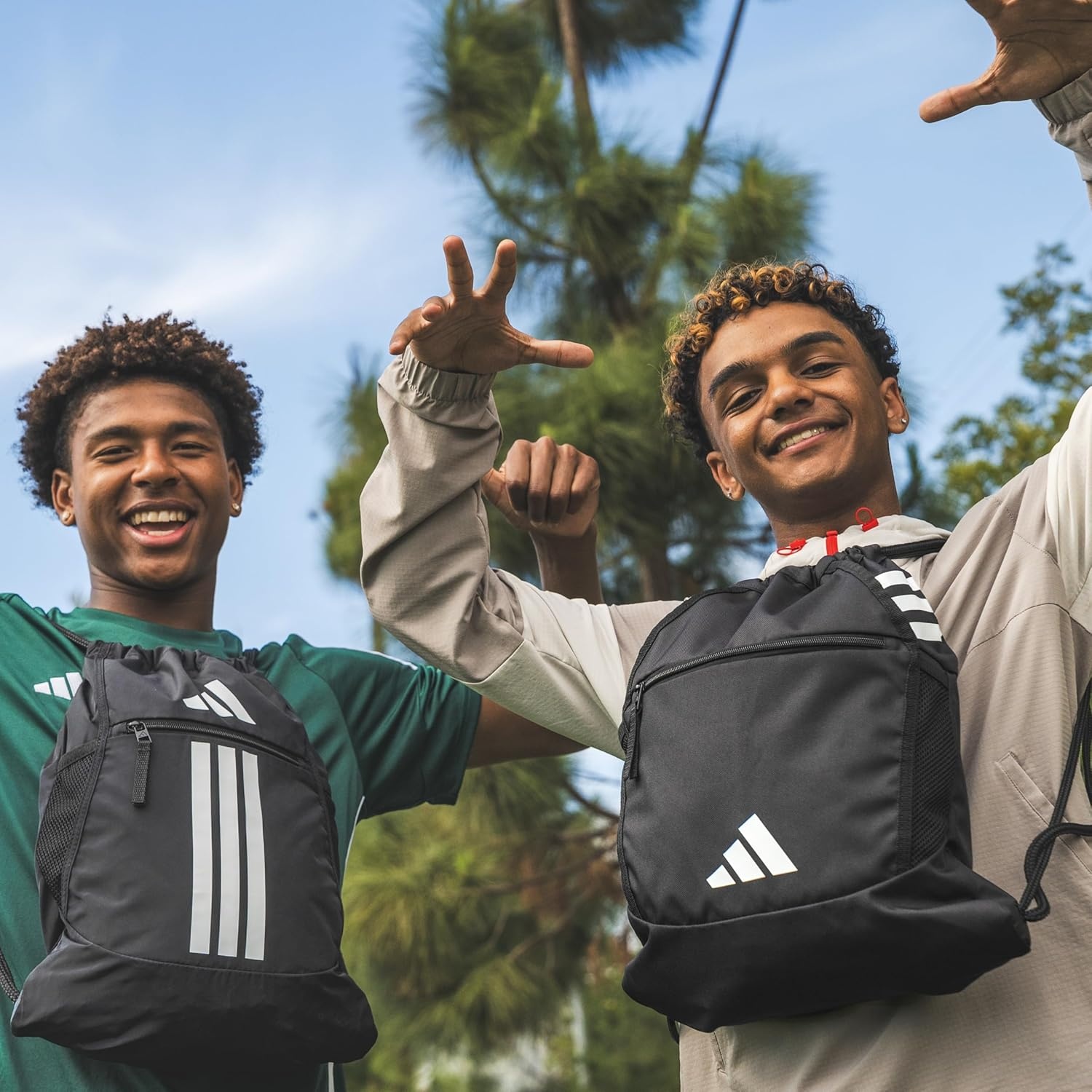 image:imageadidas Stadium Sackpack Drawstring Backpack for Sports Small Gym Bag 13LTeam Navy Blue 2White