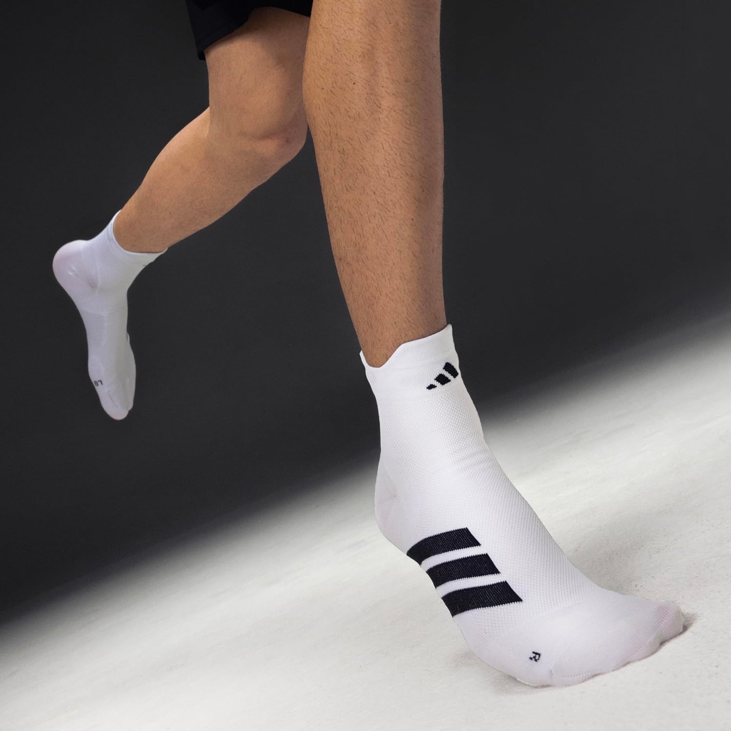 image:imageadidas Unisex Adizero Running Socks 1 Pair Performance amp TrainingWhiteLucid AquamarineQuarter