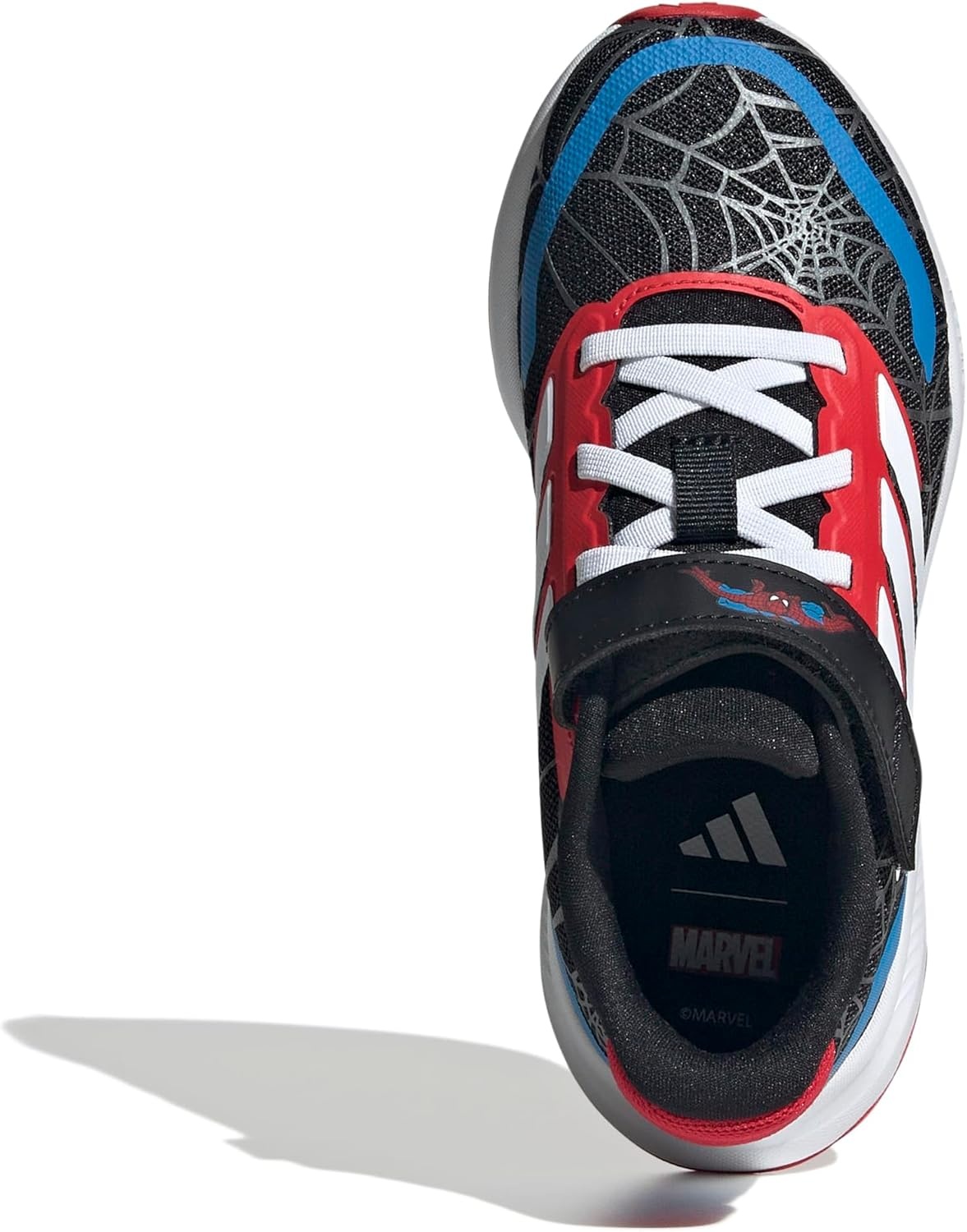 image:imageadidas UnisexChild Run Falcon Elastic Lace amp StrapSpidermanBlackWhitePure Ruby
