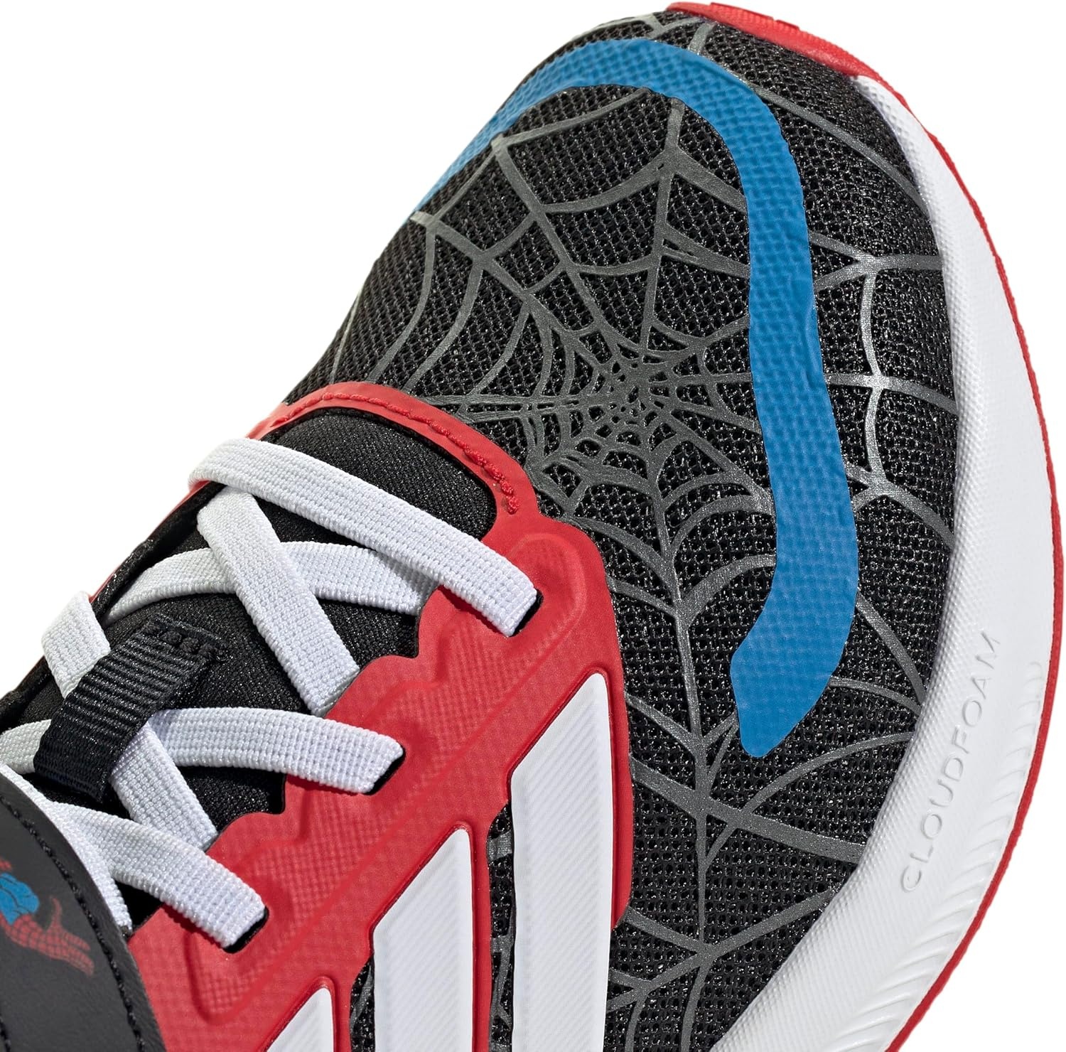 image:imageadidas UnisexChild Run Falcon Elastic Lace amp StrapSpidermanBlackWhitePure Ruby