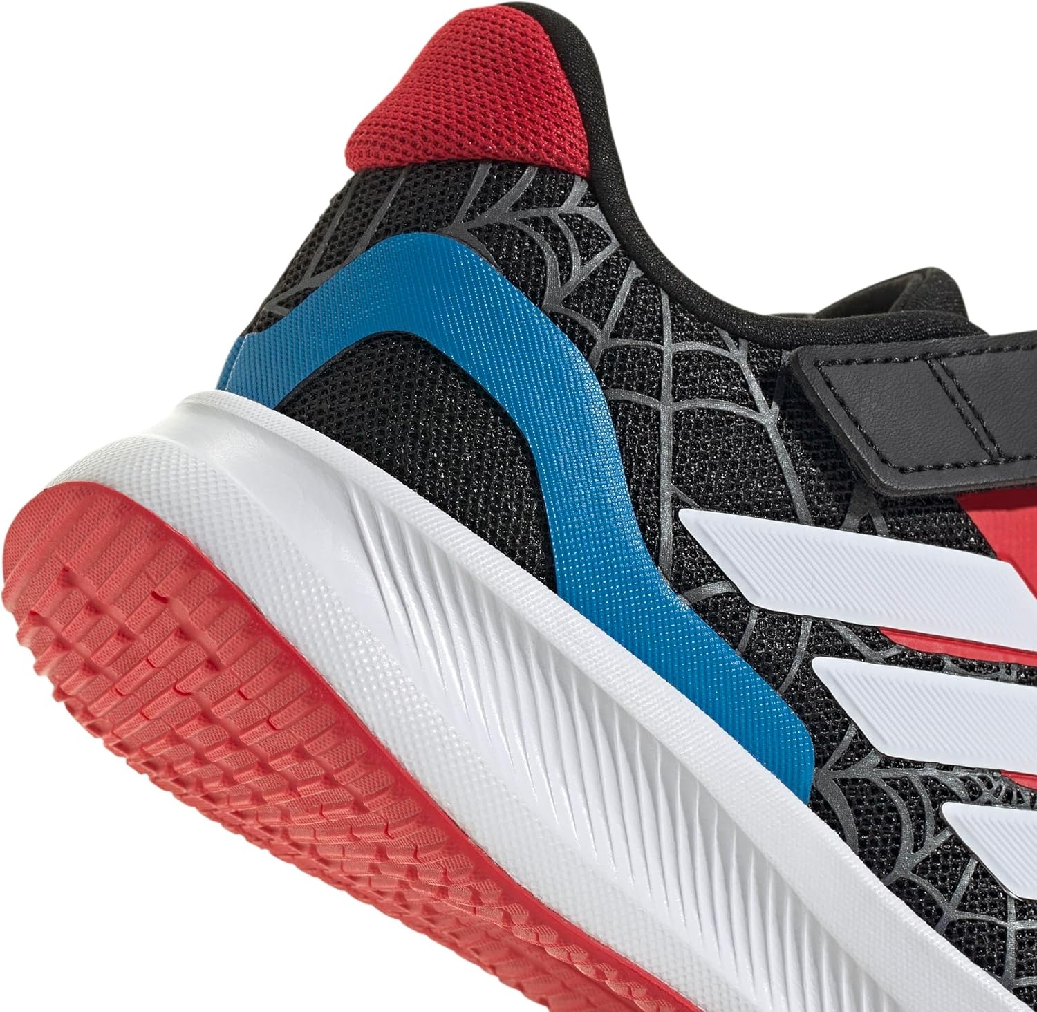 image:imageadidas UnisexChild Run Falcon Elastic Lace amp StrapSpidermanBlackWhitePure Ruby