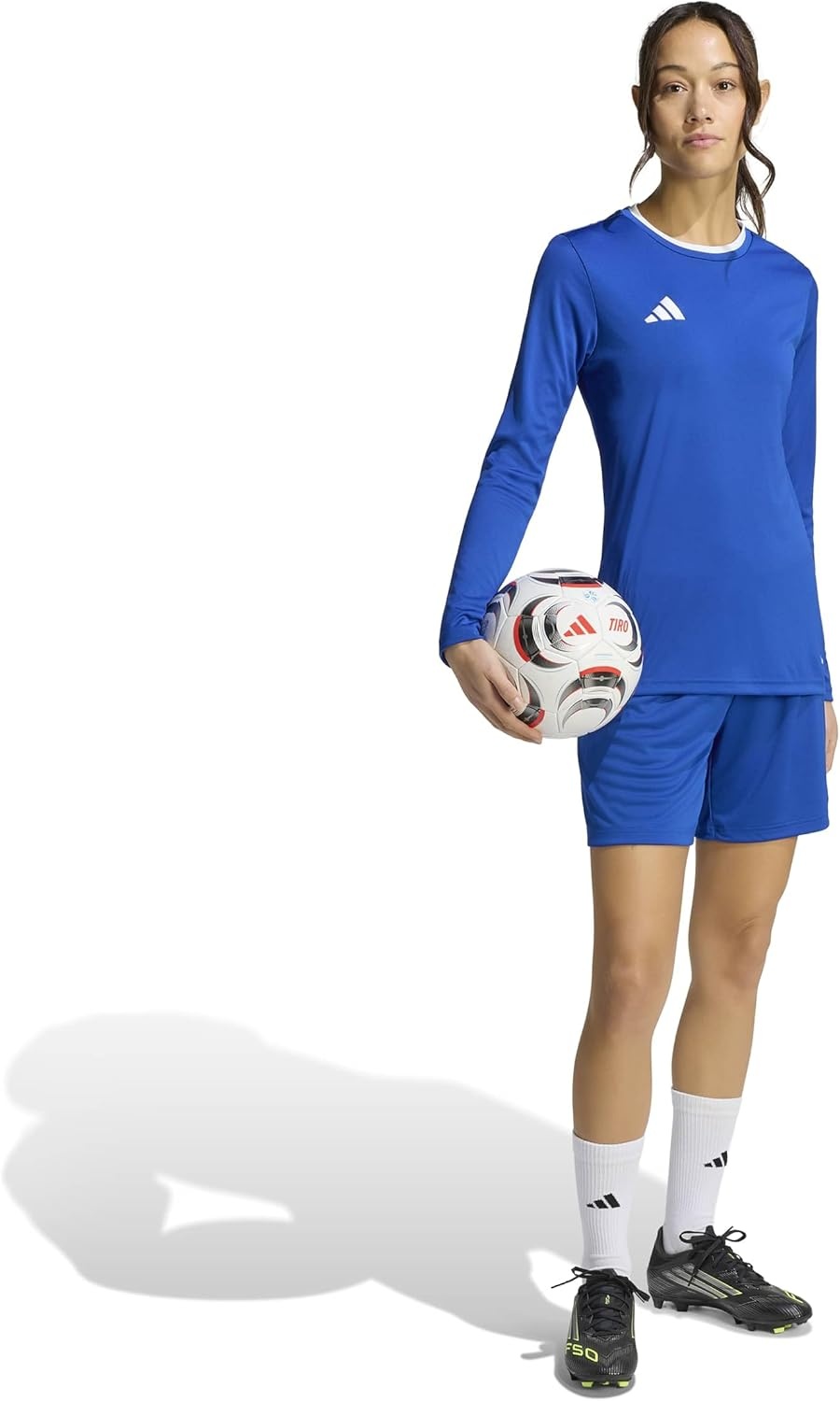 image:imageadidas Womens Entrada 26 Long Sleeve JerseyTeam Royal BlueWhite
