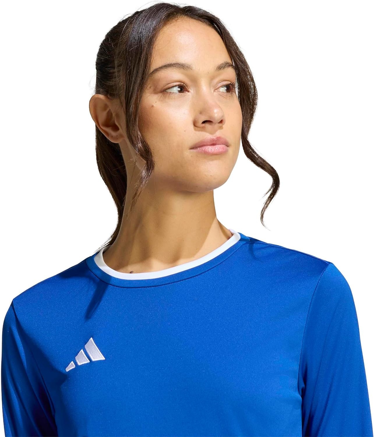 image:imageadidas Womens Entrada 26 Long Sleeve JerseyTeam Royal BlueWhite
