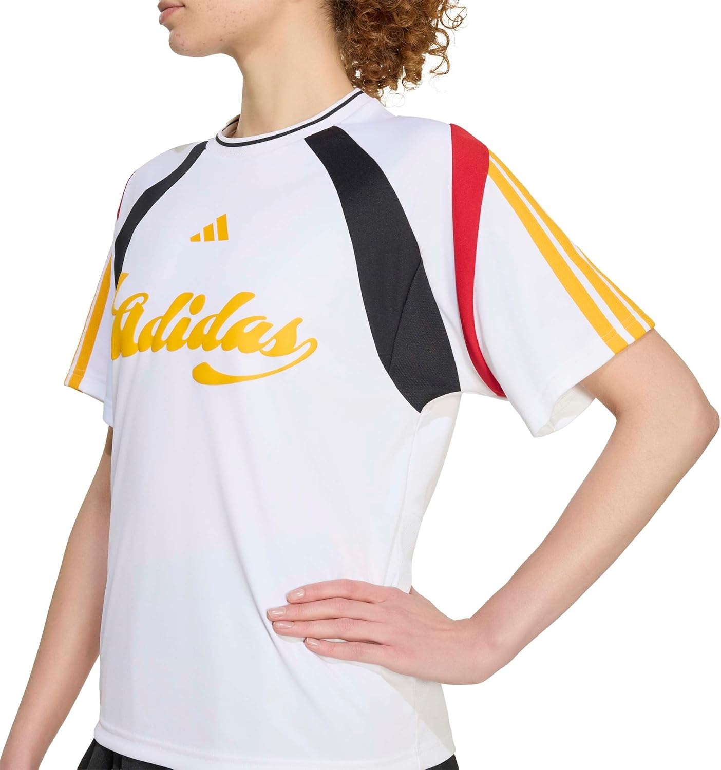 image:imageadidas Womens Germany World Cup 2026 ApparelWhiteBlackTeam Power Red Collegiate Gold