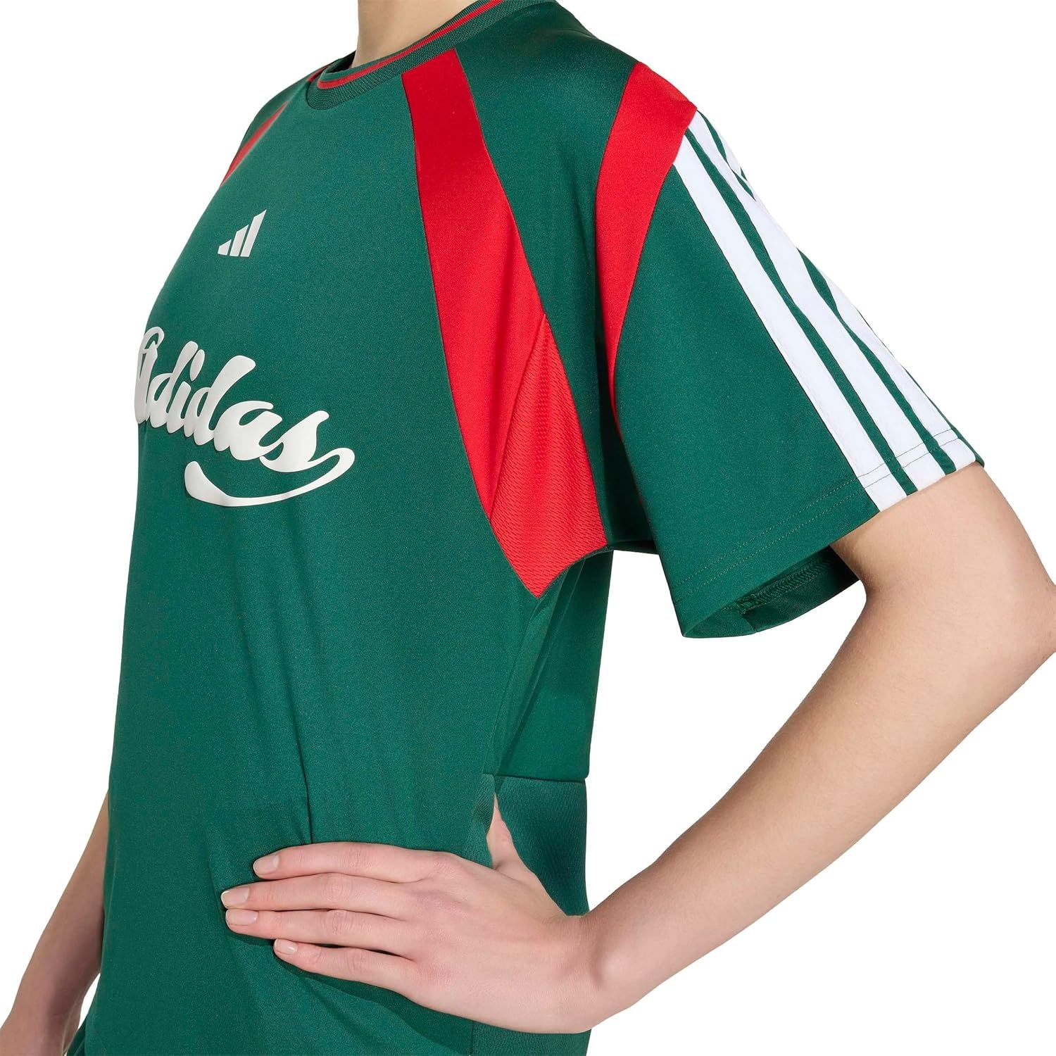 image:imageadidas Womens Mexico World Cup 2026 ApparelTeam Dark GreenBetter ScarletWhite