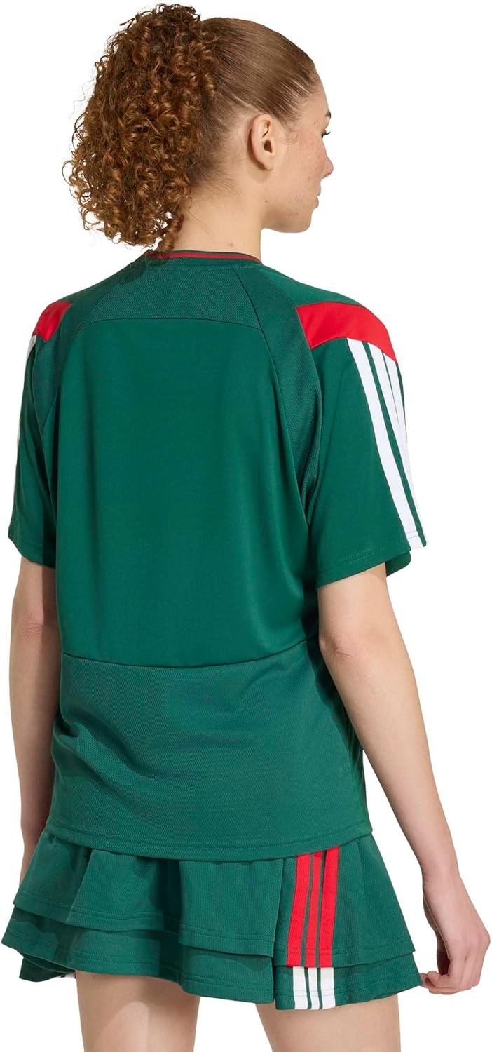 image:imageadidas Womens Mexico World Cup 2026 ApparelTeam Dark GreenBetter ScarletWhite