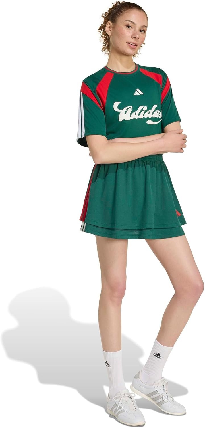 image:imageadidas Womens Mexico World Cup 2026 ApparelTeam Dark GreenBetter ScarletWhite