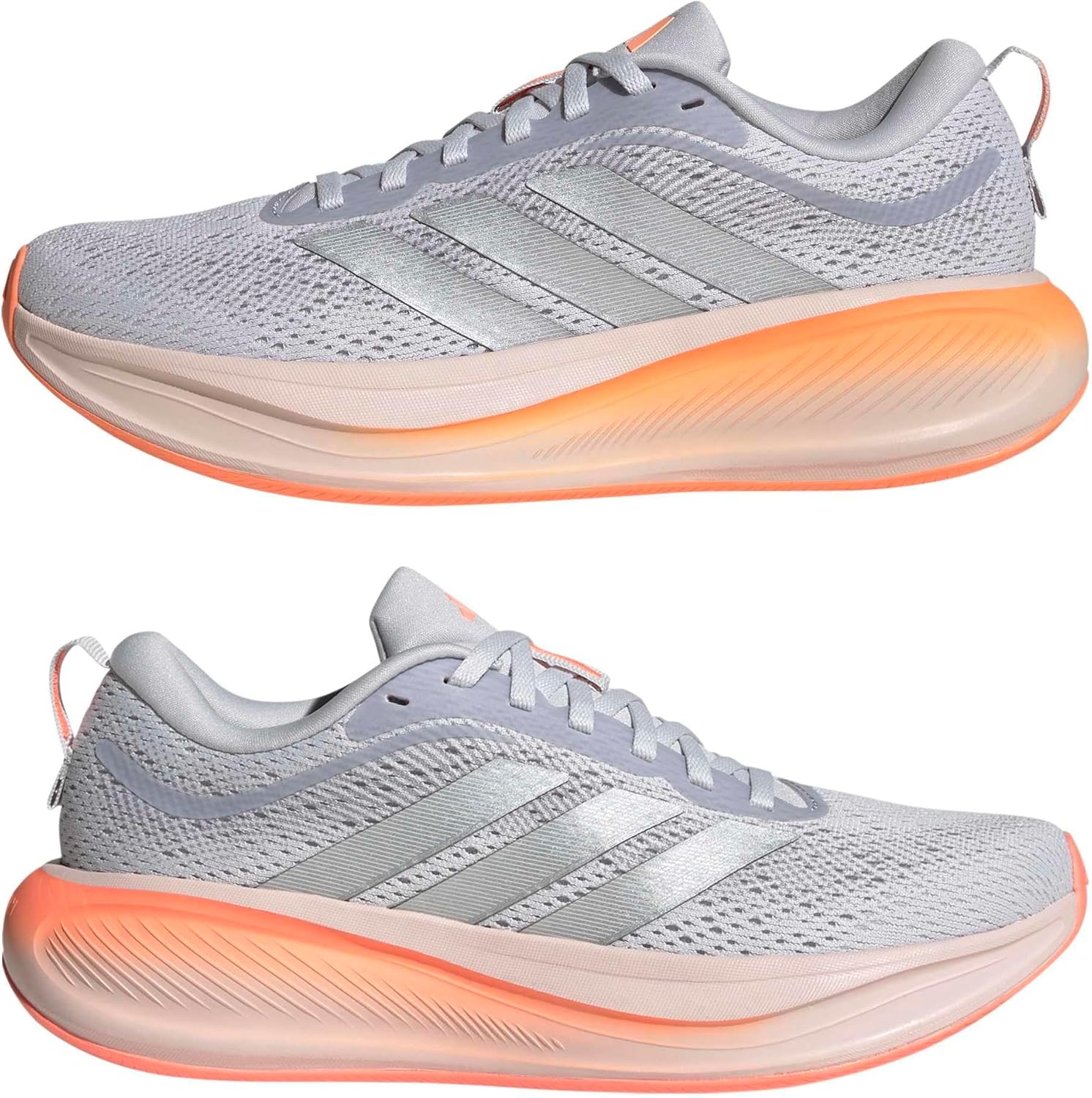 image:imageadidas Womens Response Pace Running Sneakers Shoes PurpleDash GreySilver MetallicBeam Orange