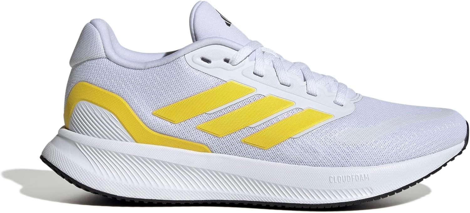 image:imageadidas Womens Run Falcon 5 Running ShoesCloud White Yellow Core Black