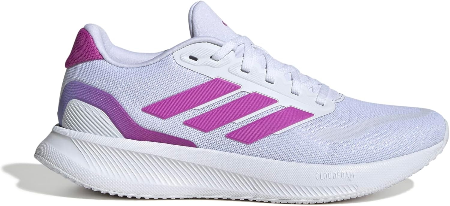image:imageadidas Womens Run Falcon 5 Running ShoesFtwr White Purple Burst Semi Blue Burst