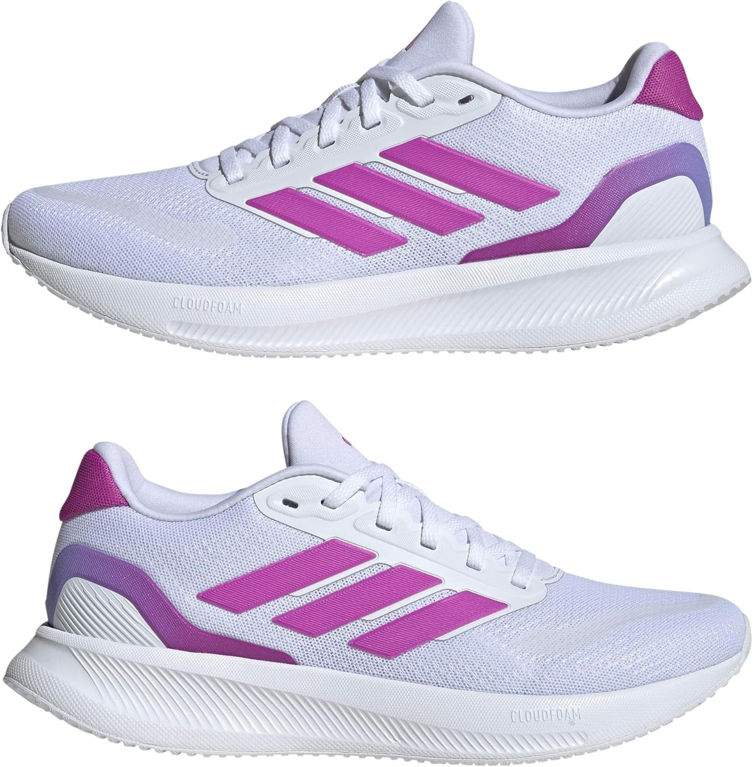 image:imageadidas Womens Run Falcon 5 Running ShoesFtwr White Purple Burst Semi Blue Burst