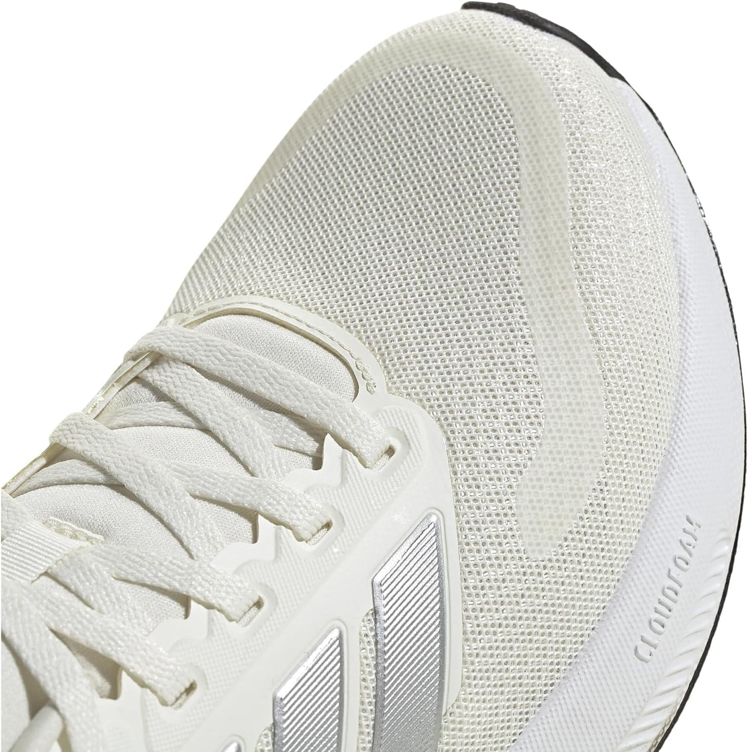 image:imageadidas Womens Run Falcon 5 Running ShoesOff WhiteSilver MetallicBlack