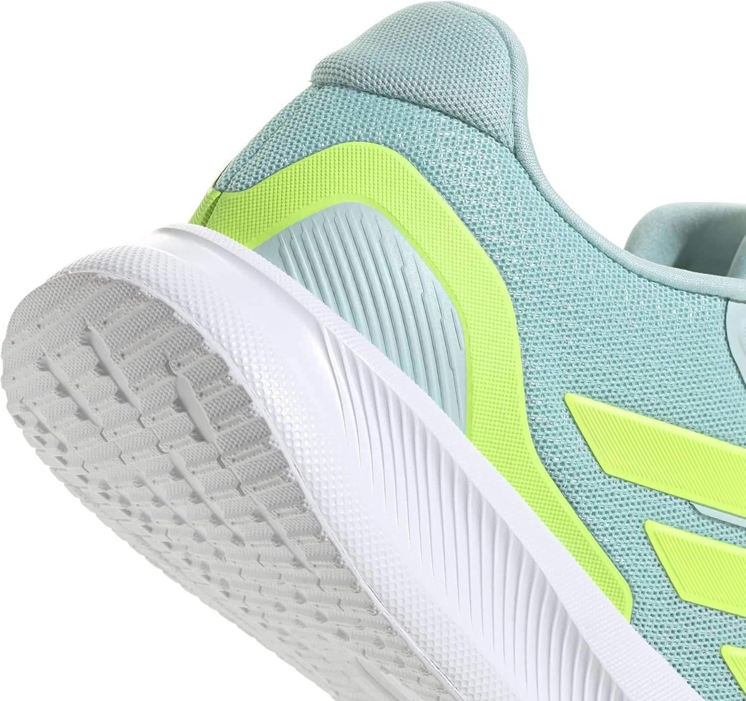image:imageadidas Womens Run Falcon 5 Running ShoesSemi Flash Aqua Lucid Lemon Core Black
