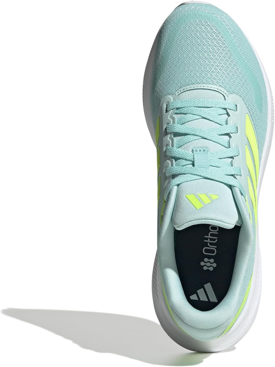 image:imageadidas Womens Run Falcon 5 Running ShoesSemi Flash Aqua Lucid Lemon Core Black