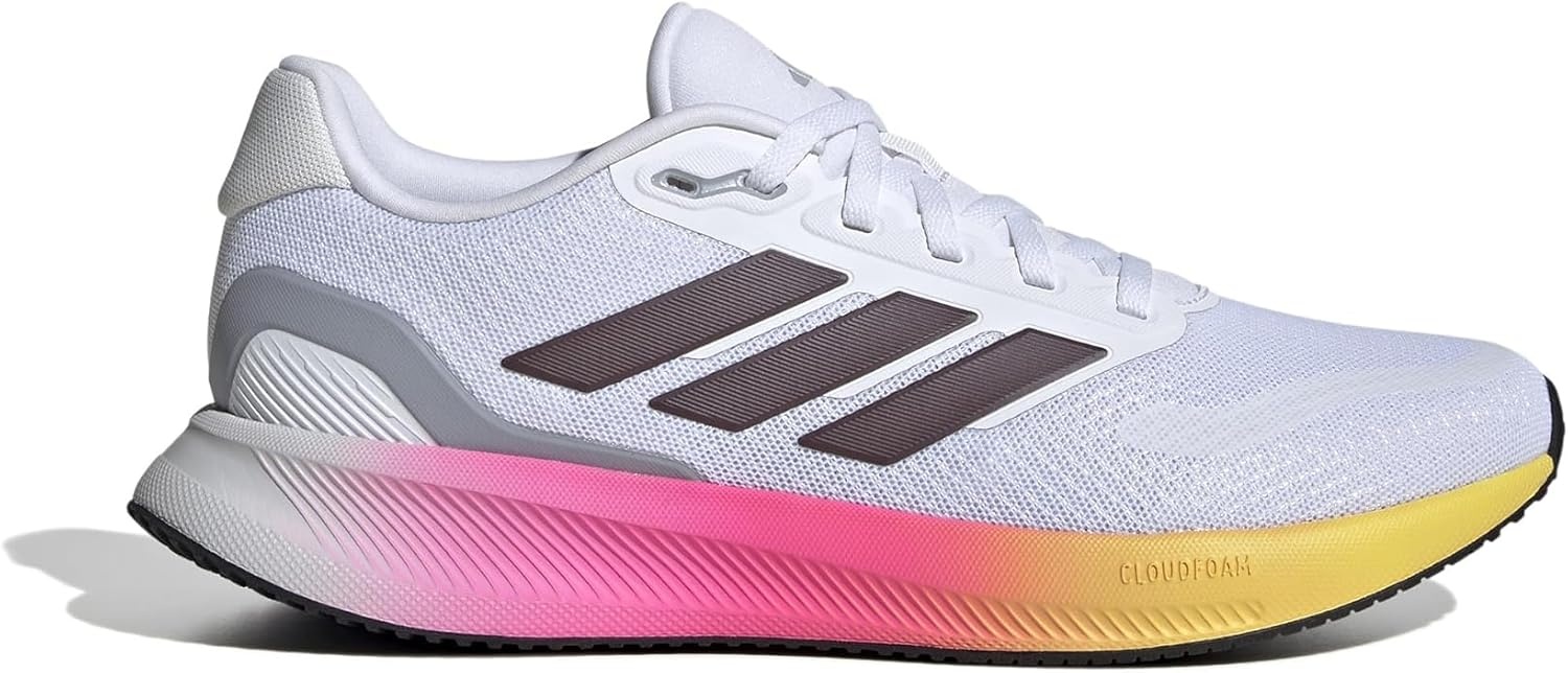 image:imageadidas Womens Run Falcon 5 Running ShoesWhiteAurora MetBlack