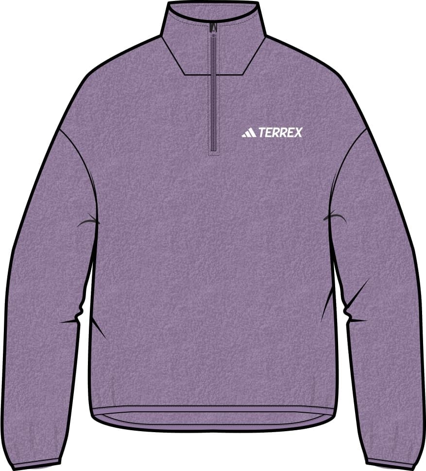 image:imageadidas Womens Terrex Multi Essentials Halfzip Fleece Hiking JacketPreloved Purple