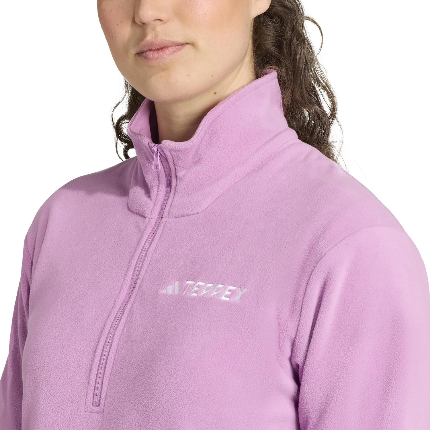 image:imageadidas Womens Terrex Multi Essentials Halfzip Fleece Hiking JacketPreloved Purple