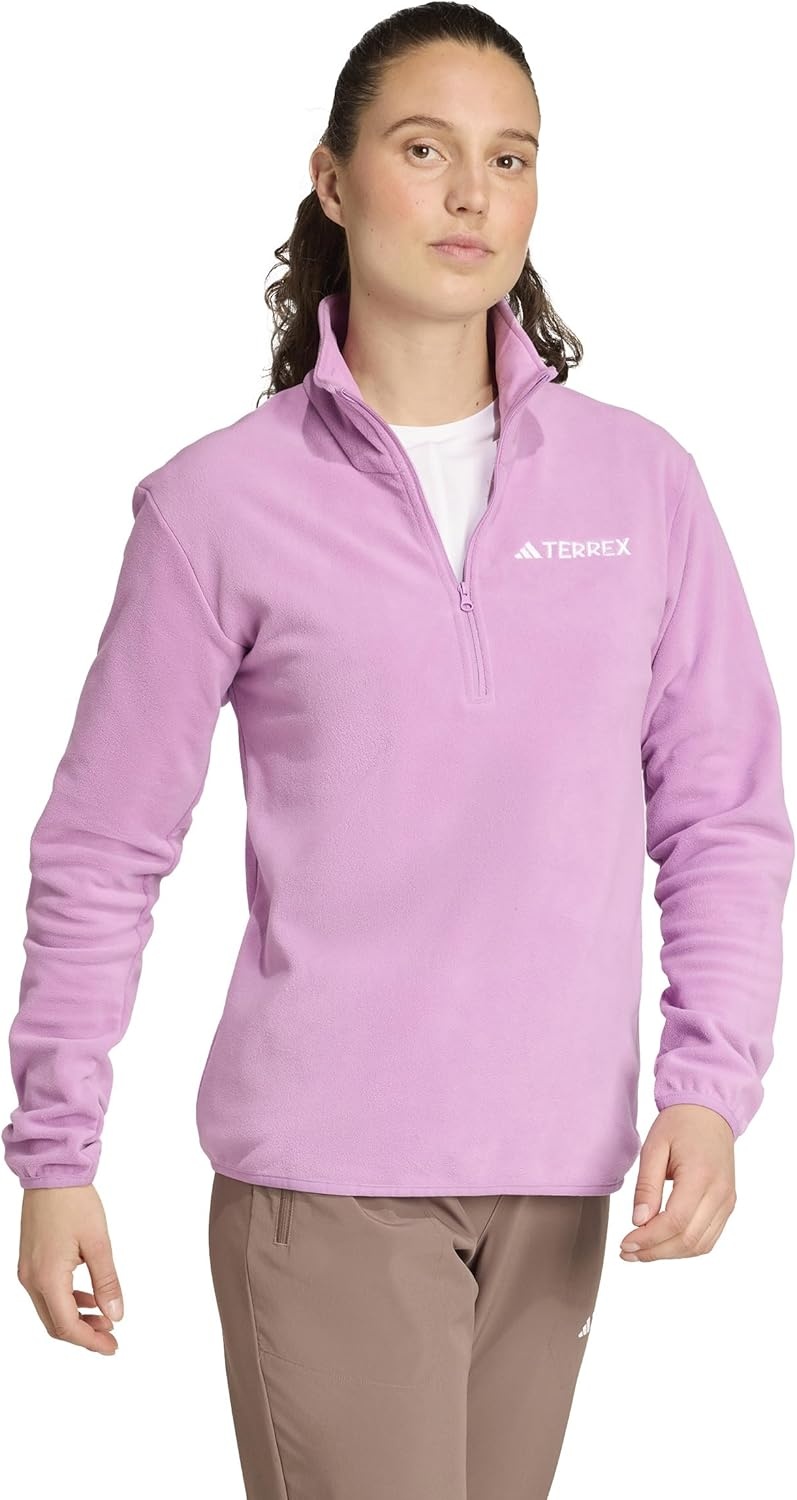 image:imageadidas Womens Terrex Multi Essentials Halfzip Fleece Hiking JacketPreloved Purple